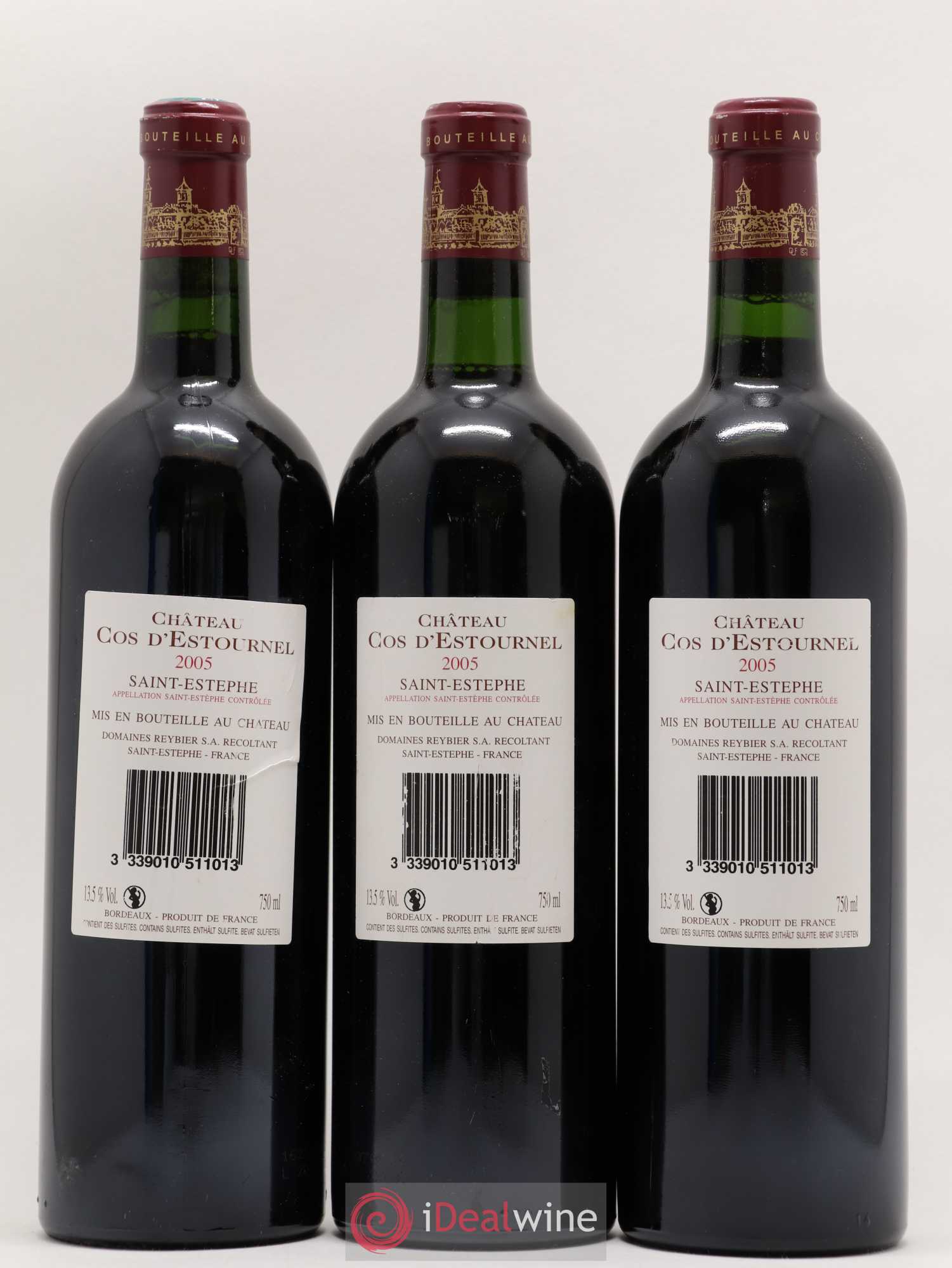 Cos d'Estournel 2ème Grand Cru Classé 2005 - Lot de 3 bouteilles - 1