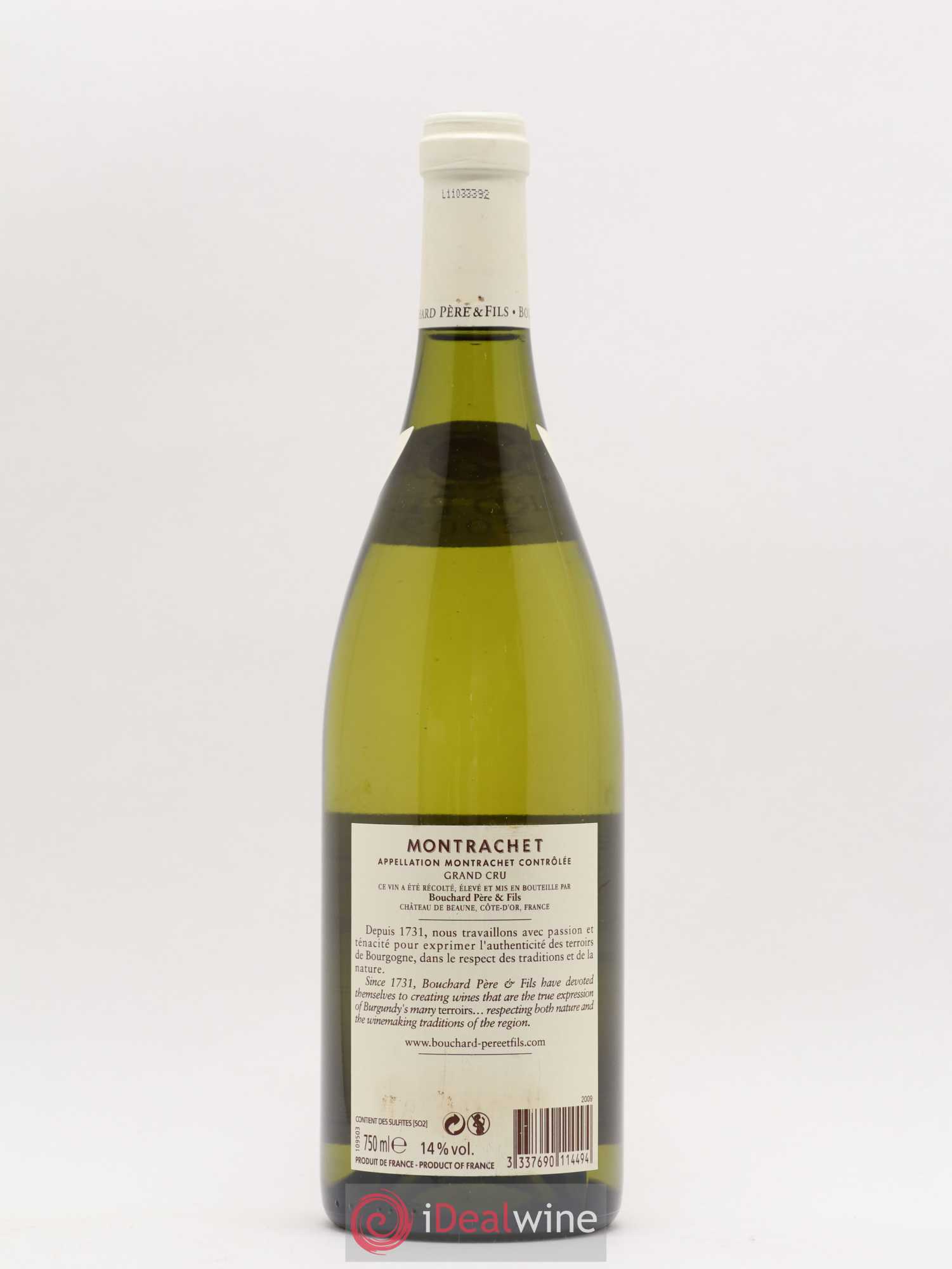 Montrachet Grand Cru Bouchard Père & Fils 2009 - Lot de 1 bouteille - 1