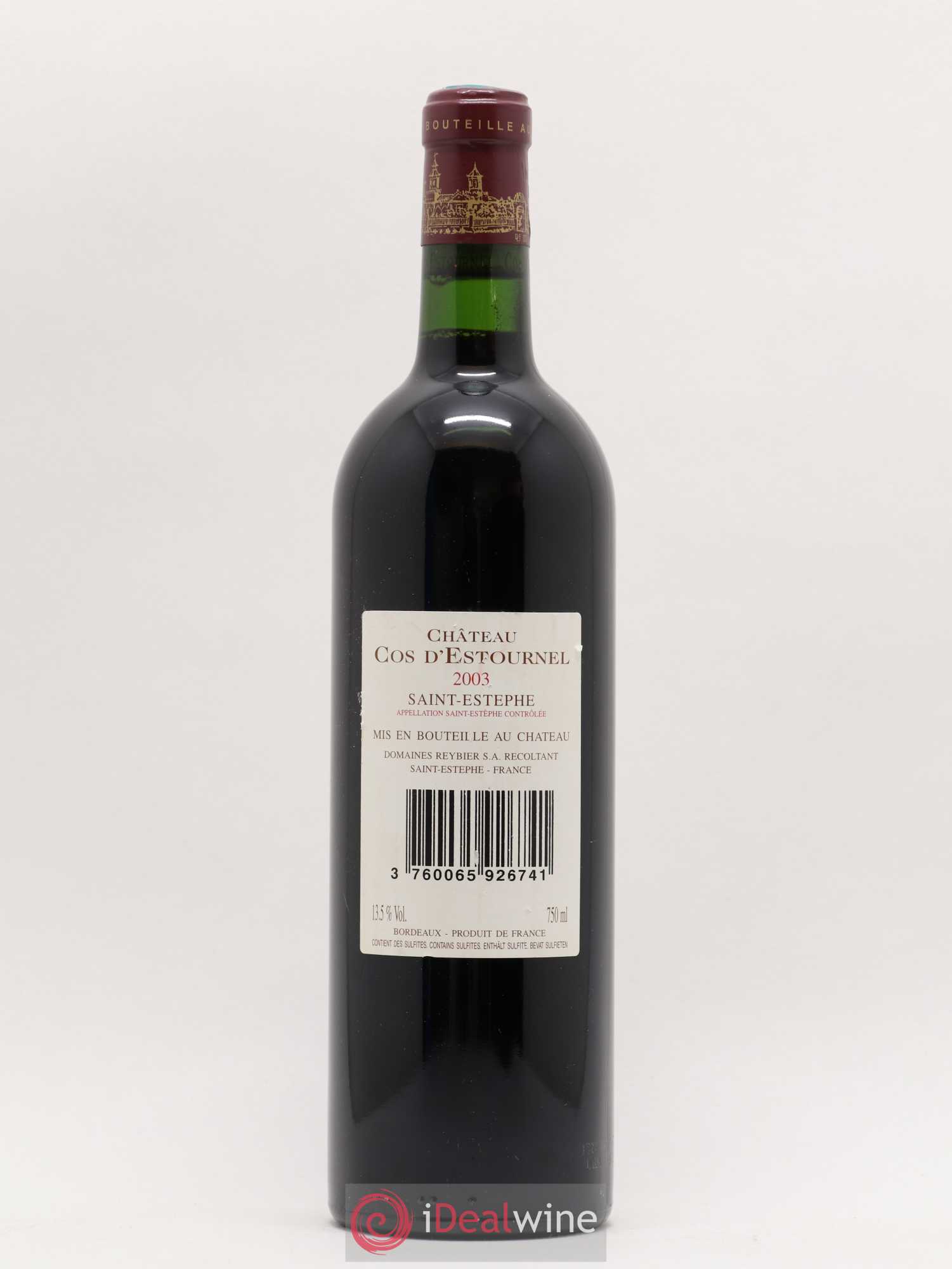 Cos d'Estournel 2ème Grand Cru Classé 2003 - Lot de 1 bouteille - 1