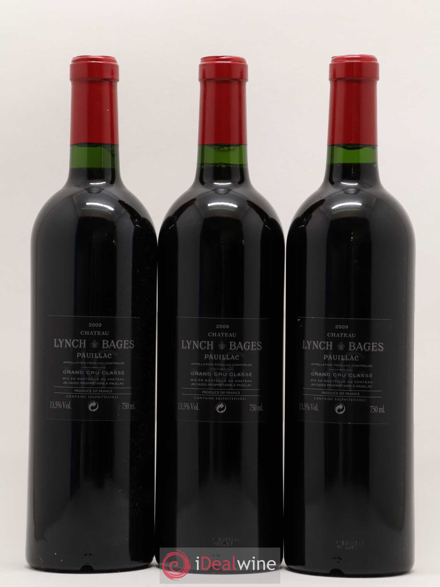 Château Lynch Bages 5ème Grand Cru Classé 2009 - Lot de 3 bouteilles - 1