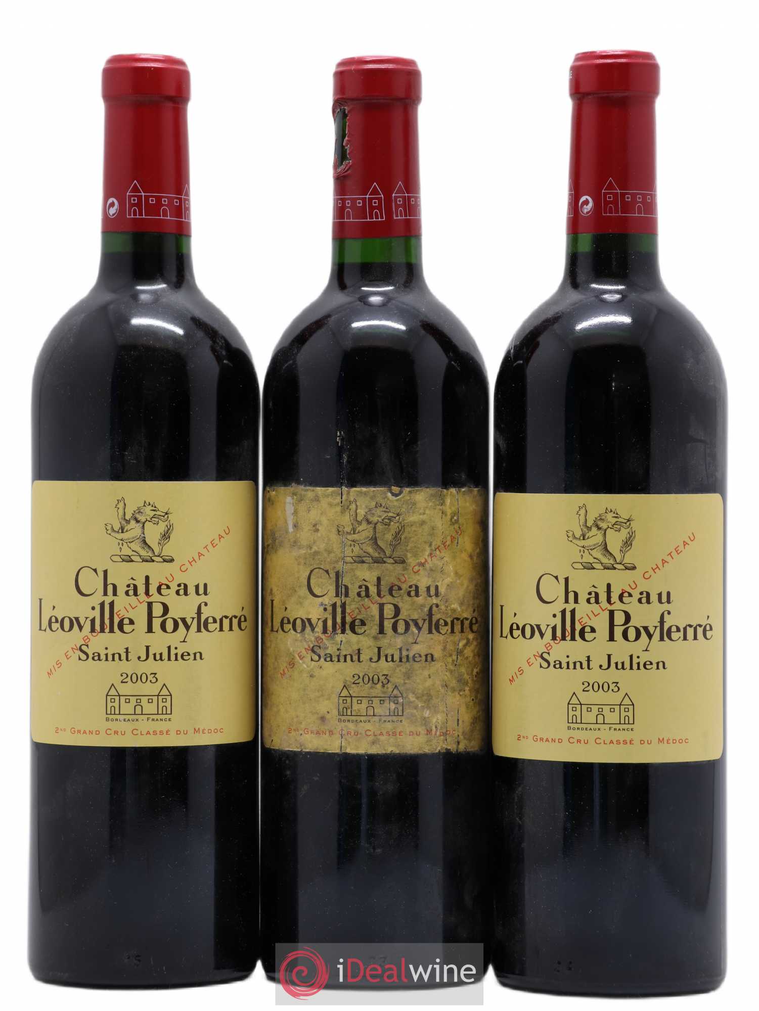 Château Léoville Poyferré 2ème Grand Cru Classé 2003 - Lot de 3 bouteilles - 0