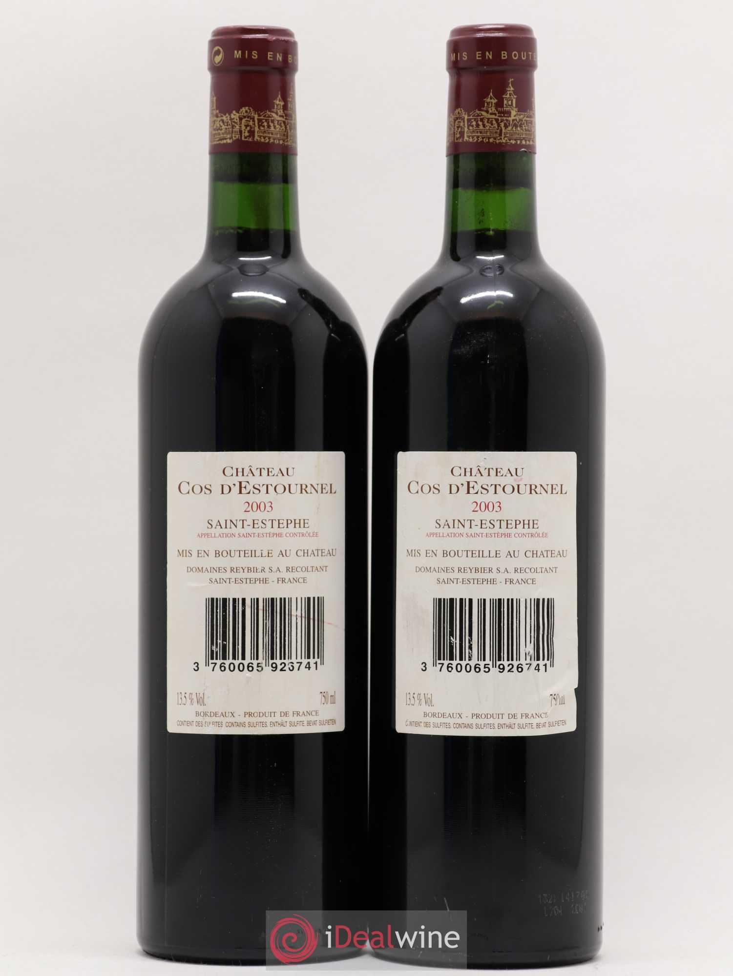 Cos d'Estournel 2ème Grand Cru Classé 2003 - Lot de 2 bouteilles - 1