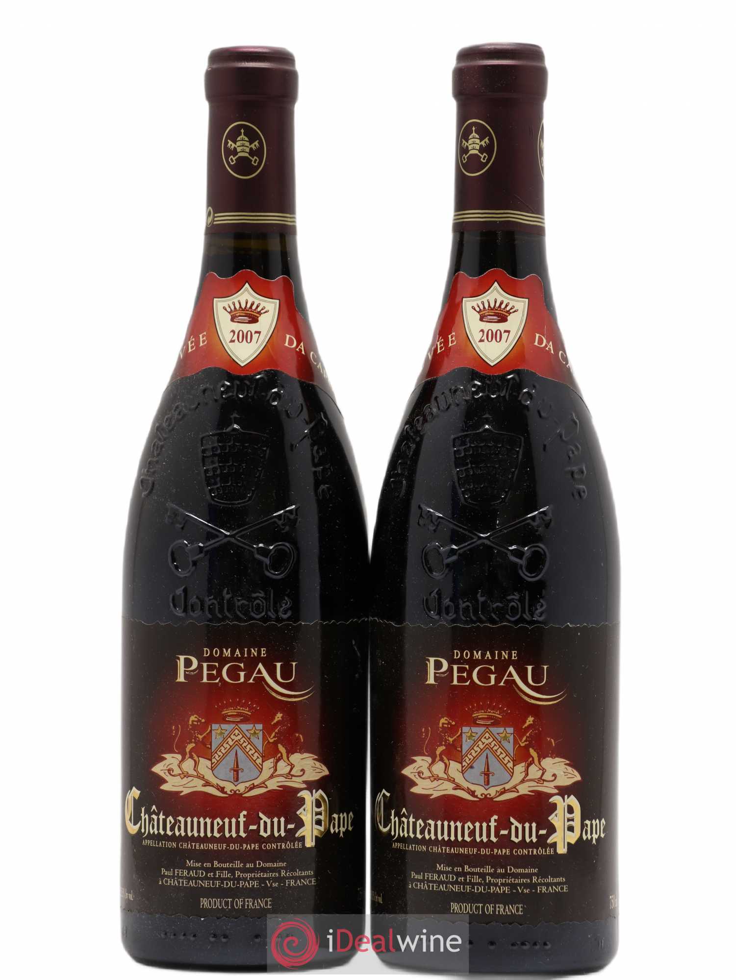 Châteauneuf-du-Pape Domaine du Pégau Cuvée Da Capo Paul et Laurence Féraud 2007 - Lot de 2 bouteilles - 0