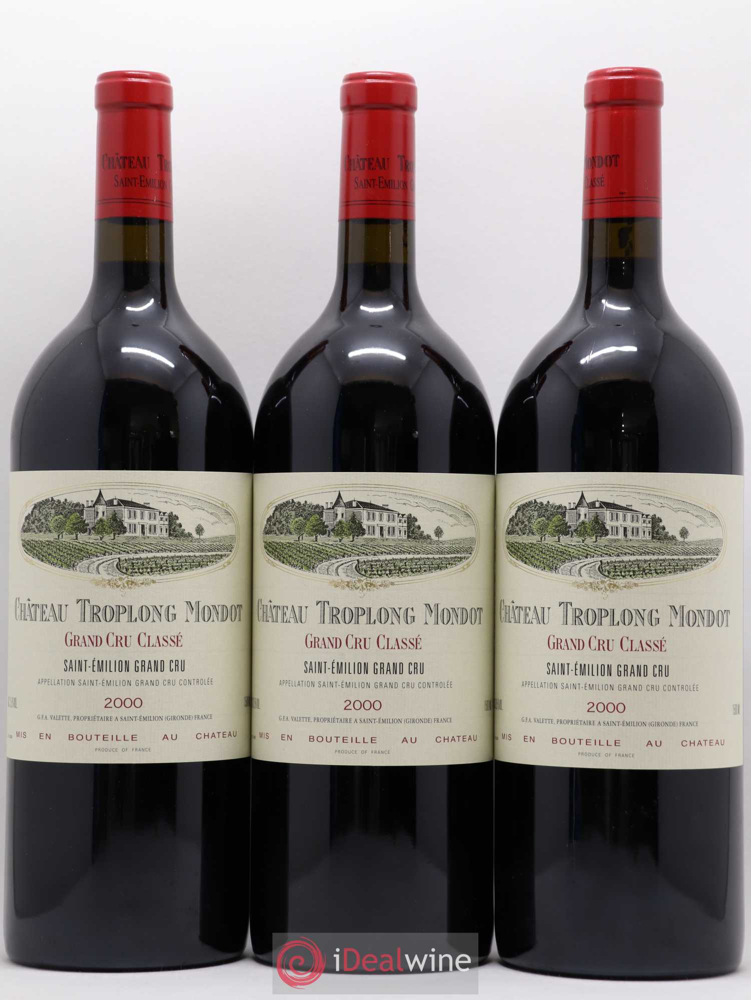 Château Troplong Mondot 1er Grand Cru Classé B 2000 - Lot de 6 magnums - 1
