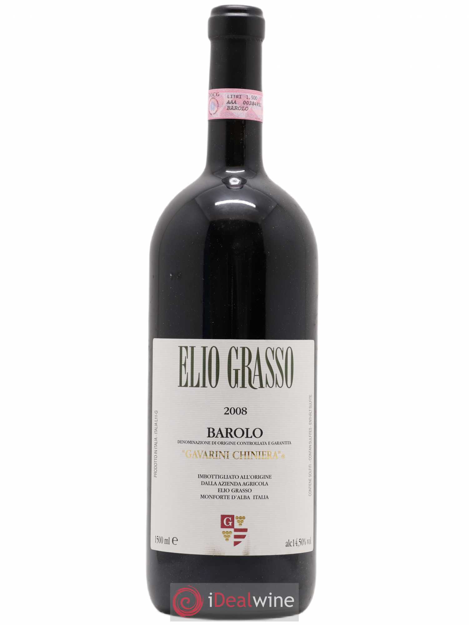 Barolo Gavarini Vigna Chiniera Elio Grasso (sans prix de réserve) 2008 - Posten von 1 Magnum - 0