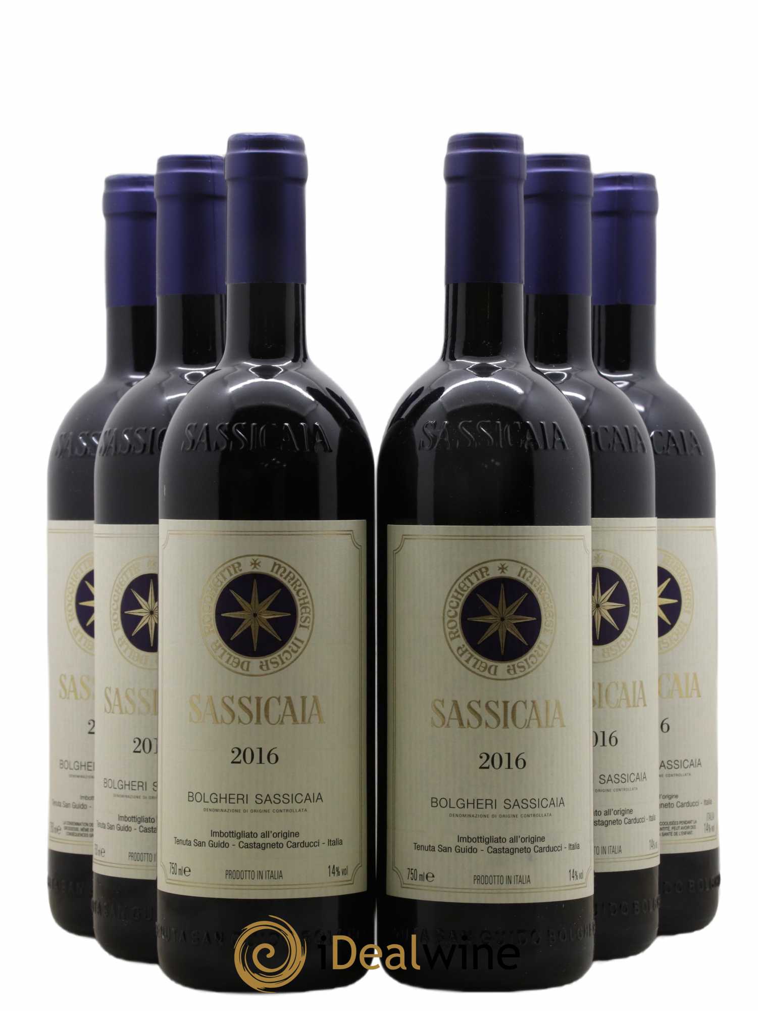 Bolgheri DOC Sassicaia Tenuta San Guido 2016 - Lot de 6 bouteilles - 0