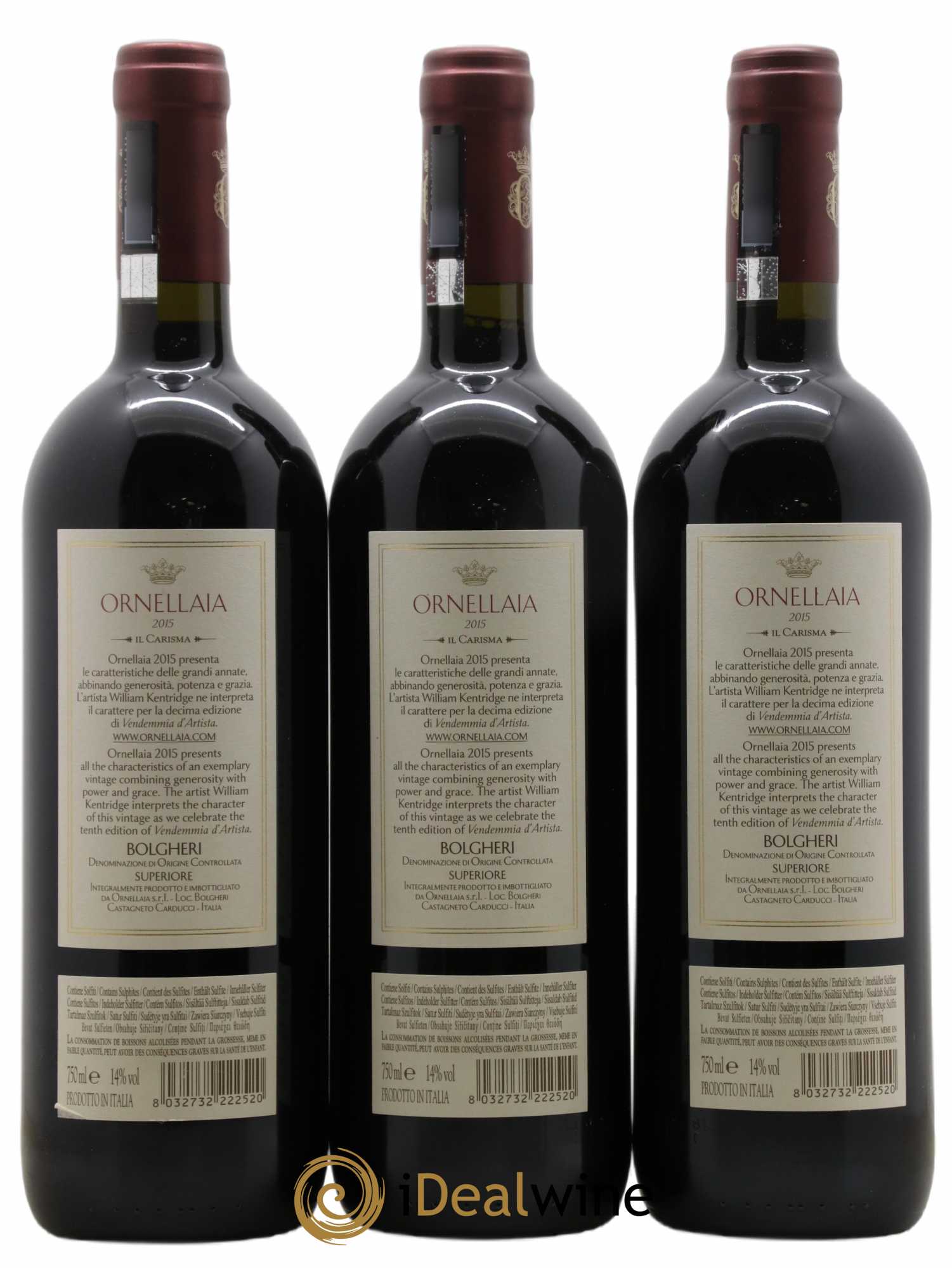 Bolgheri DOC Superiore Ornellaia Tenuta Dell'Ornellaia - Frescobaldi Il Carisma 2015 - Lot de 6 bouteilles - 4