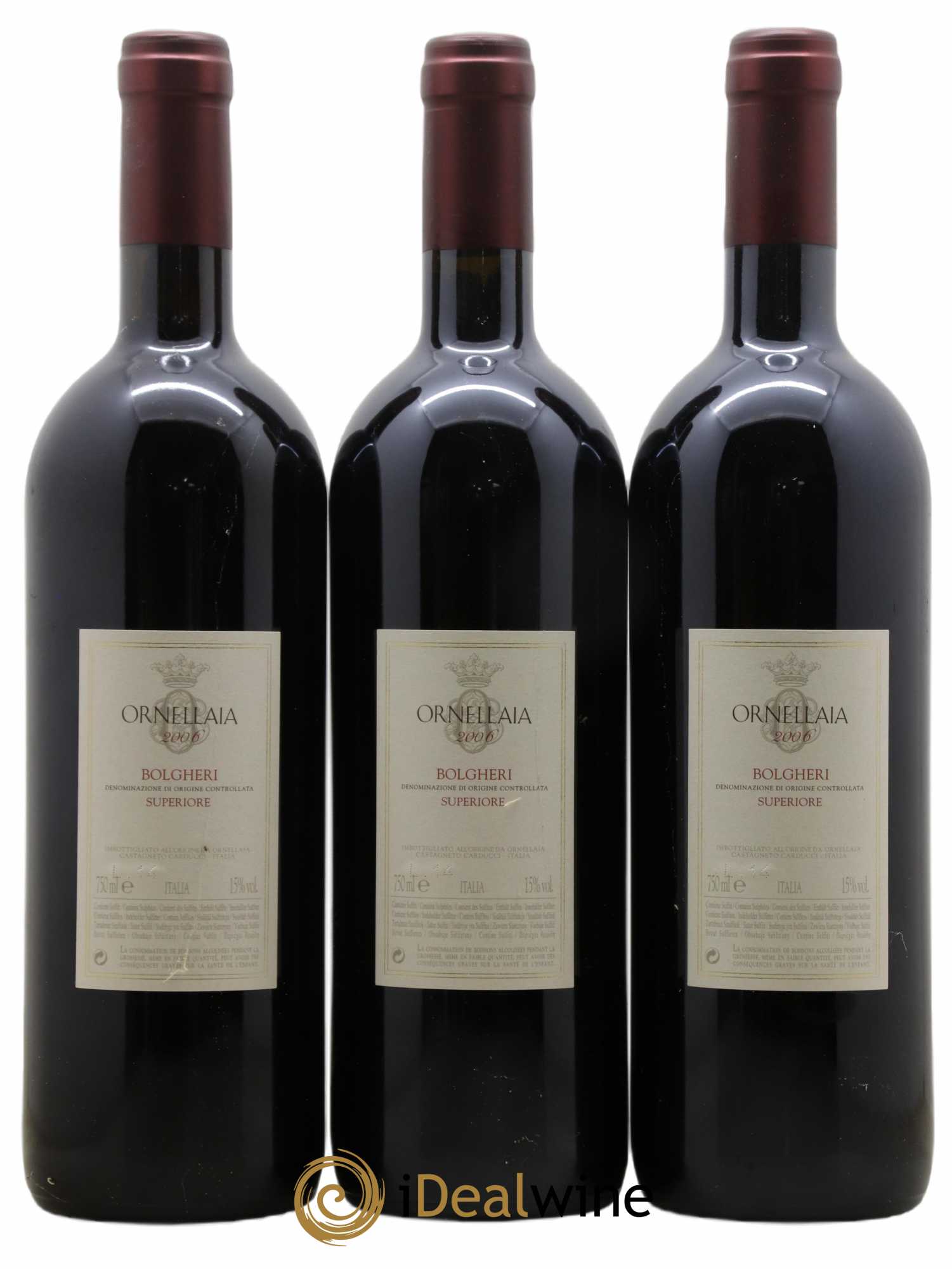 Bolgheri DOC Superiore Ornellaia Tenuta Dell'Ornellaia - Frescobaldi 2006 - Lot de 6 bouteilles - 4