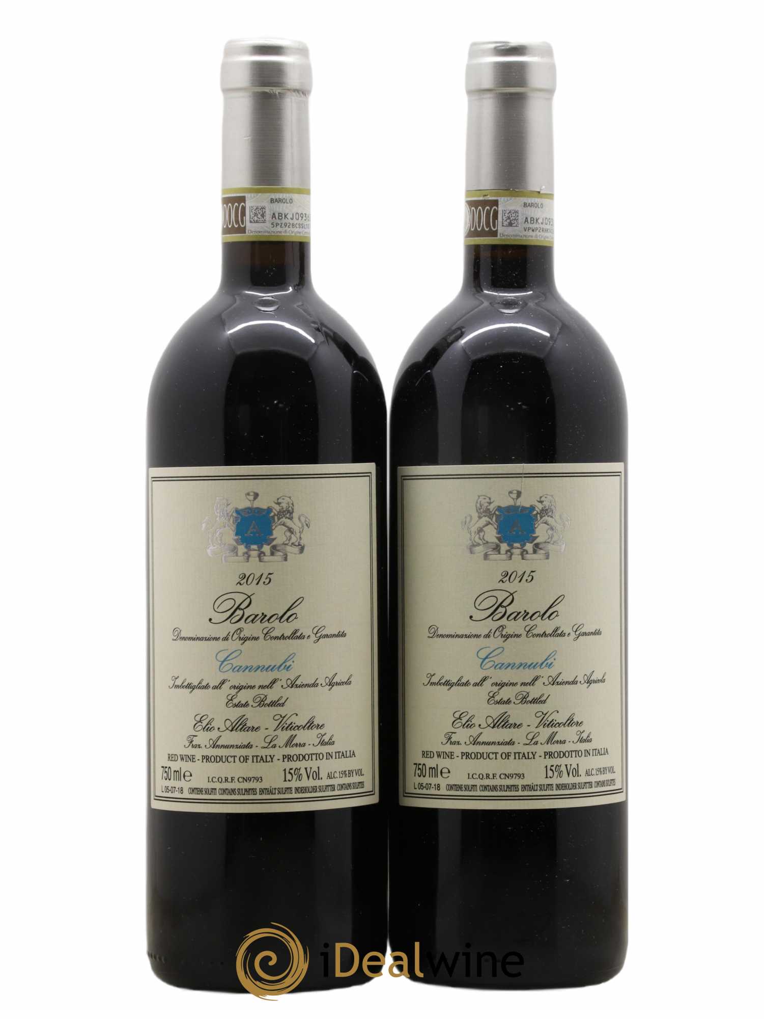 Barolo DOCG Elio Altare Cannubi 2015 - Lot de 2 bouteilles - 0
