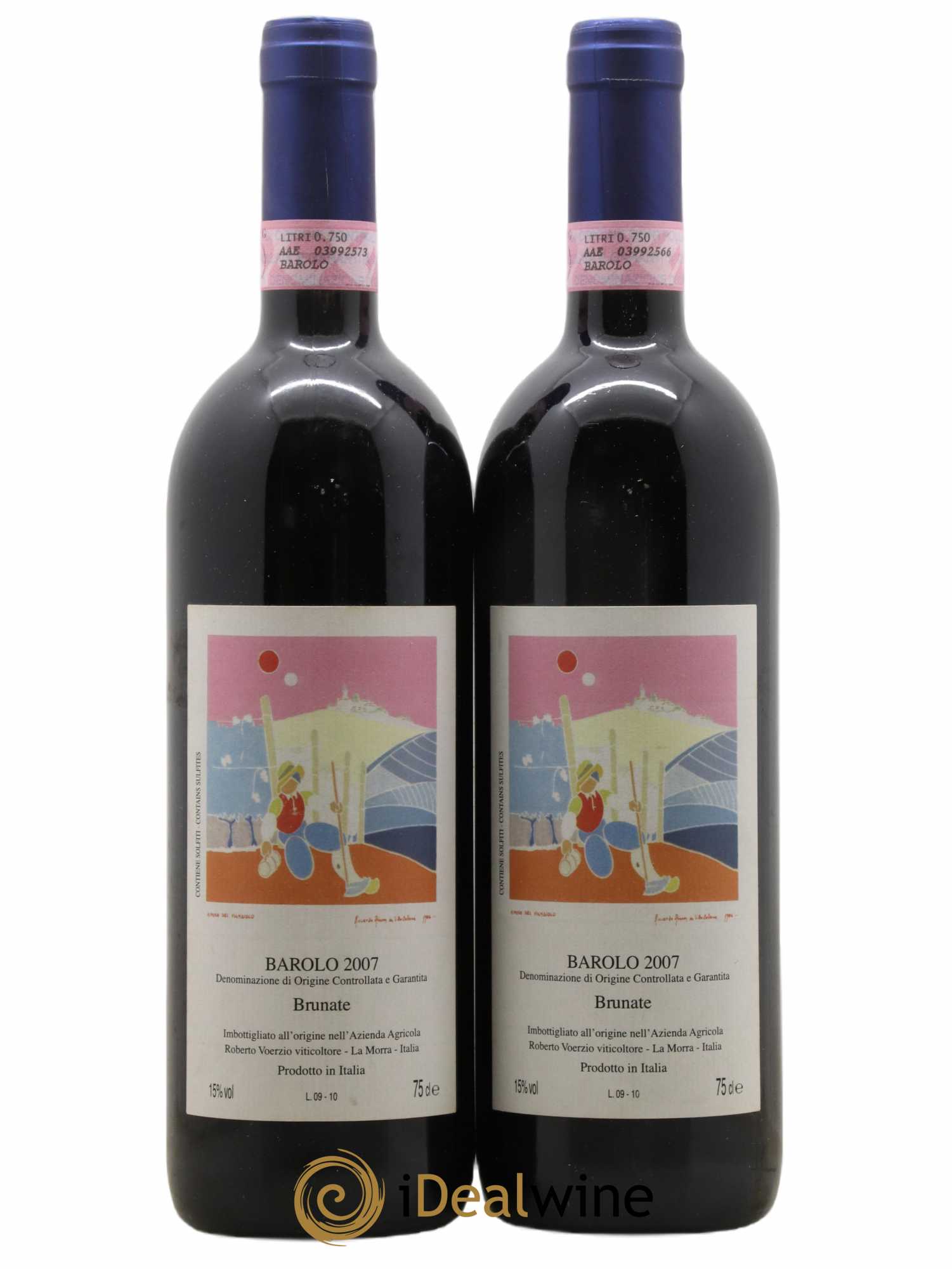 Barolo DOCG Brunate Roberto Voerzio 2007 - Lot de 2 bouteilles - 0
