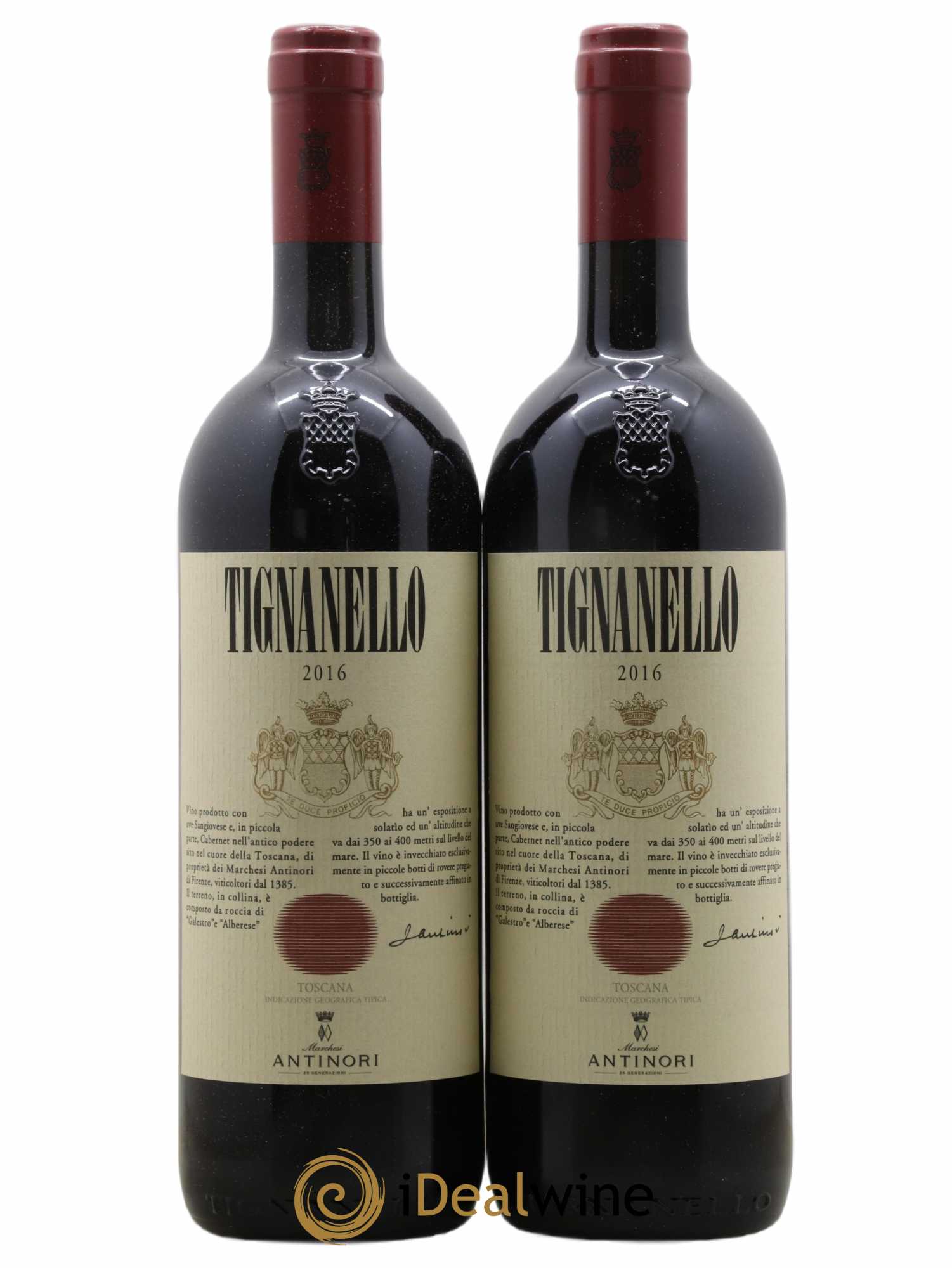 Toscana IGT Tignanello Tenuta Tignanello - Marchesi Antinori 2016 - Lot de 2 bouteilles - 0