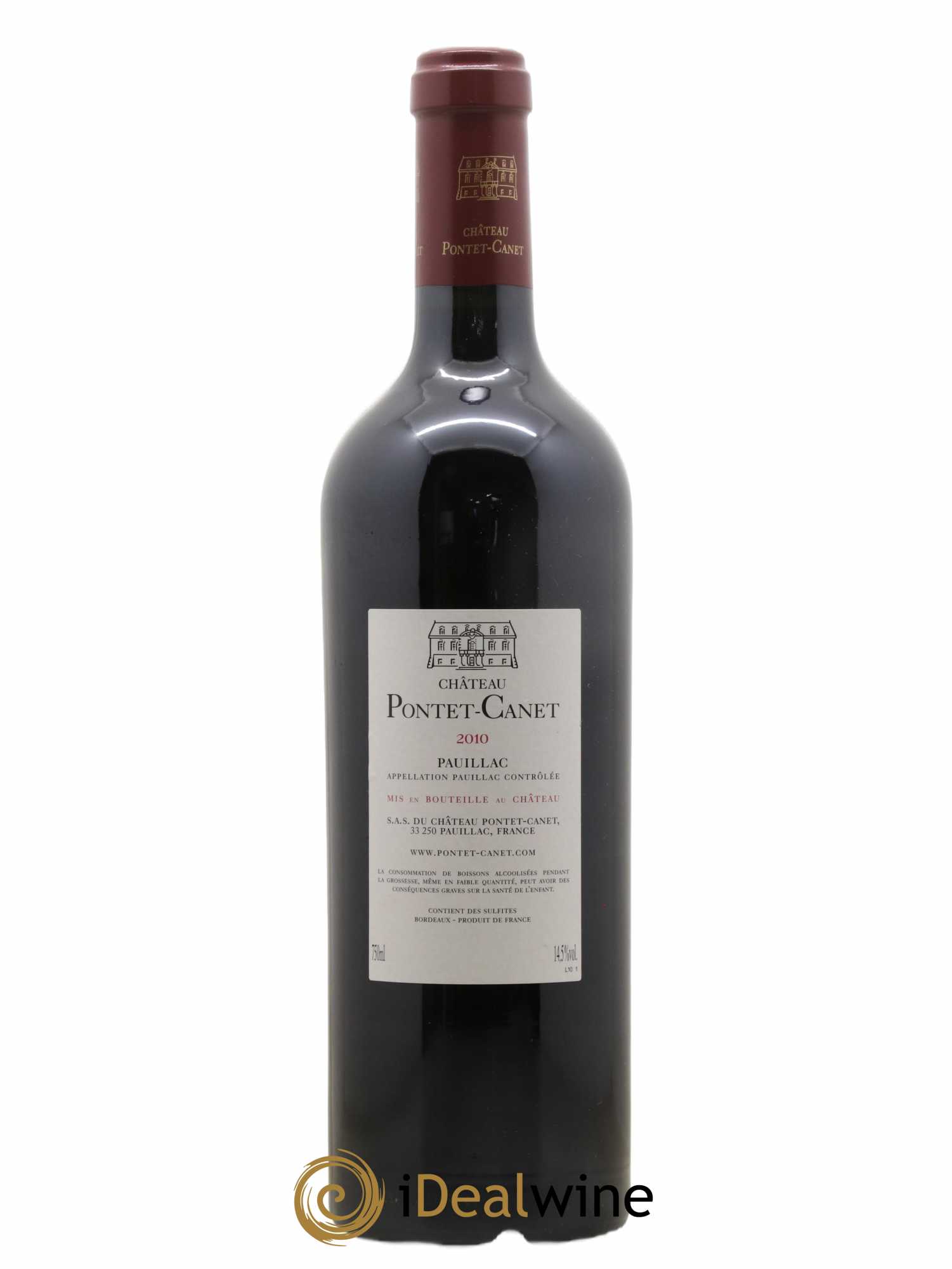 Château Pontet Canet 5ème Grand Cru Classé 2010 - Lot de 1 bouteille - 1