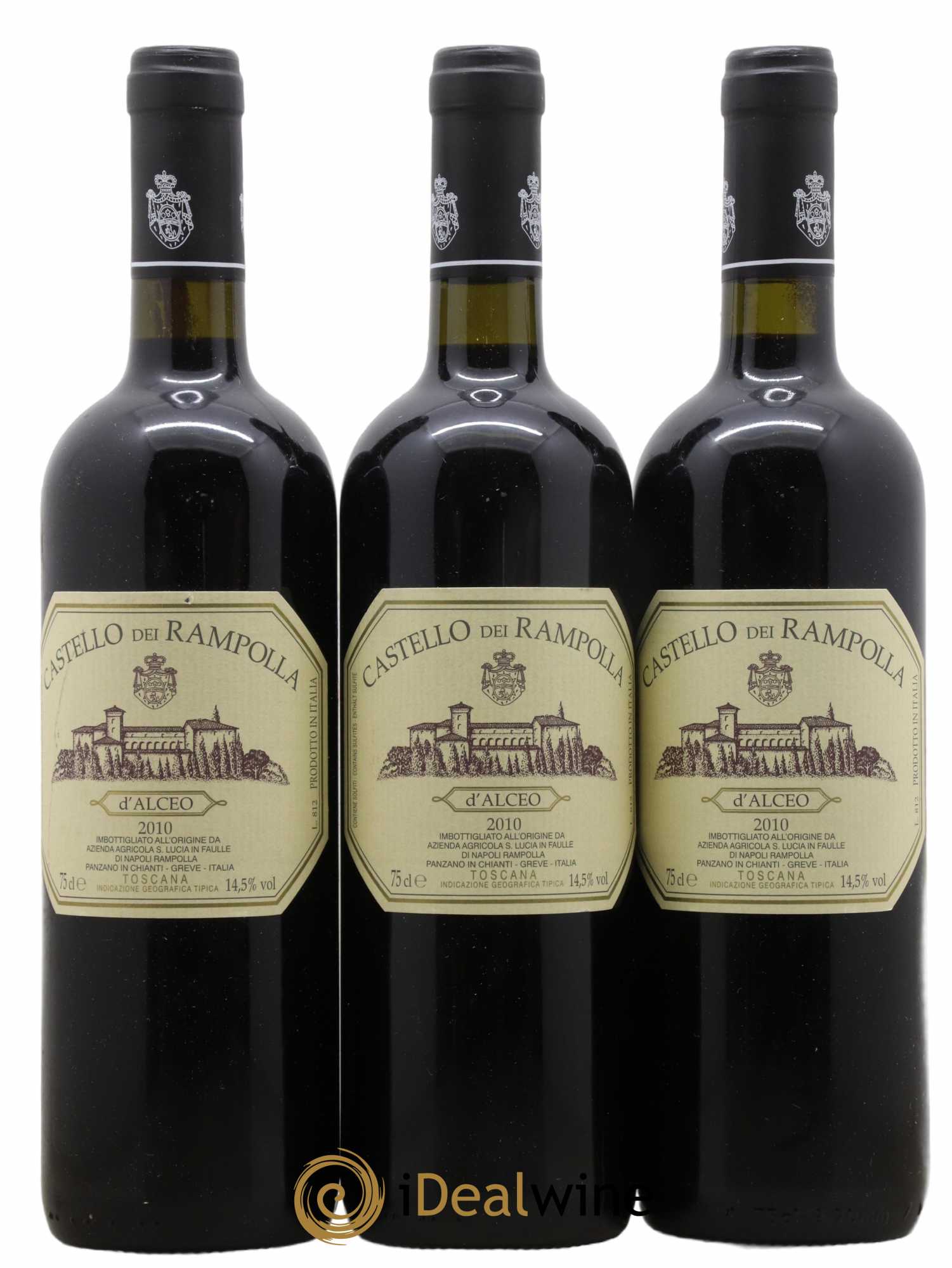Toscana IGT Castello Dei Rampolla Vigna d'Alceo 2010 - Lot de 3 bouteilles - 0
