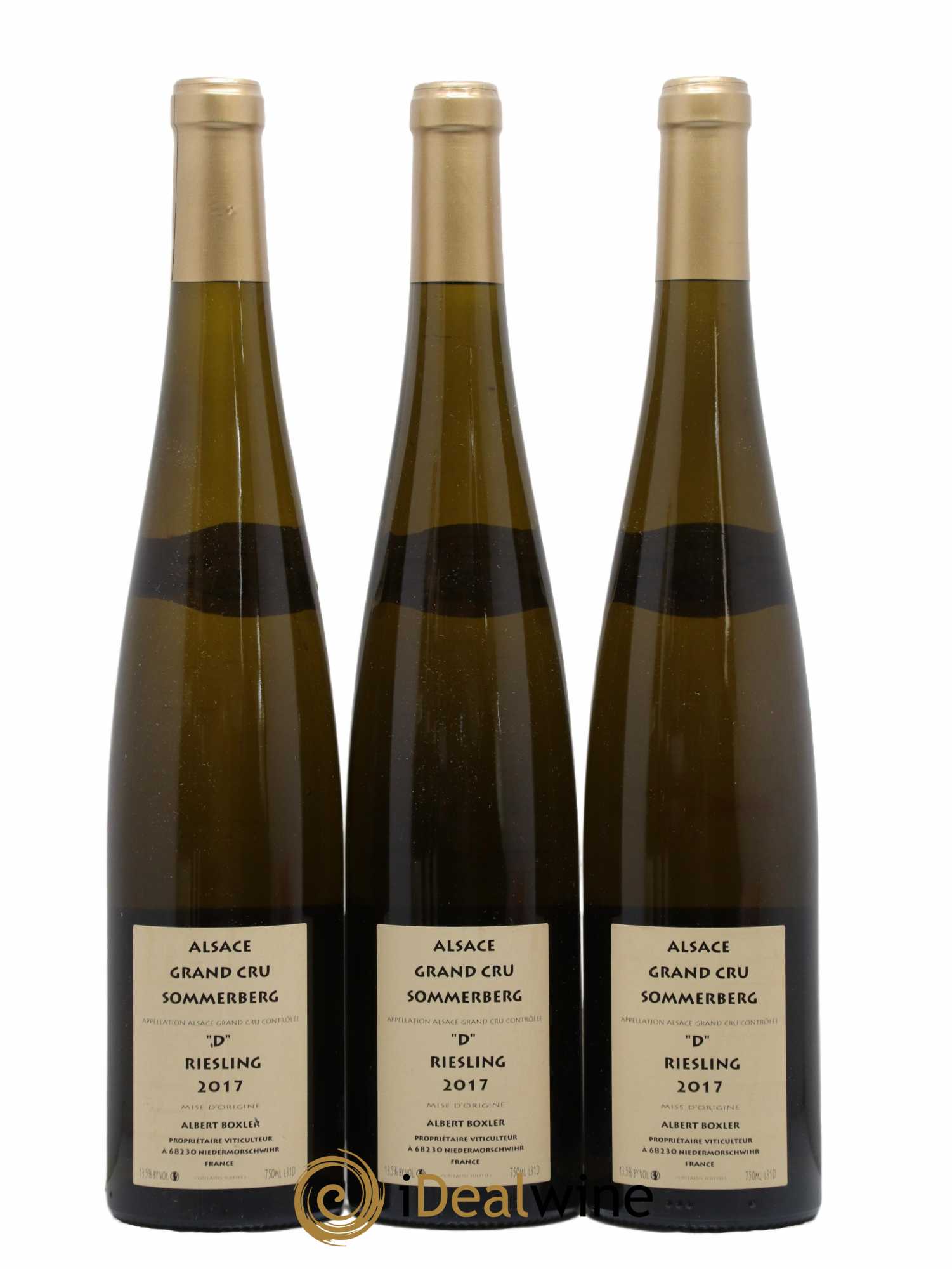 Alsace Riesling Grand Cru Sommerberg D Albert Boxler 2017 - Lot de 3 bouteilles - 1