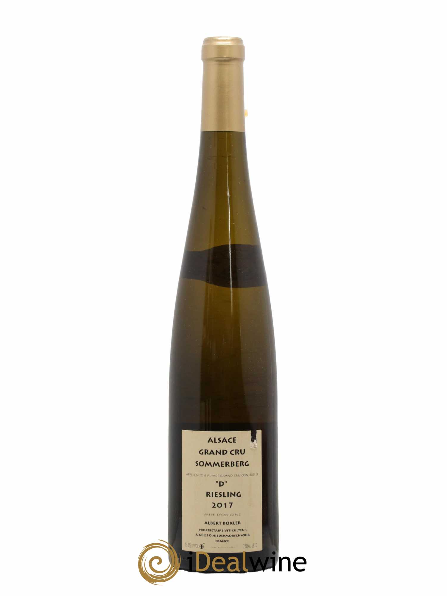 Alsace Riesling Grand Cru Sommerberg D Albert Boxler 2017 - Lot de 1 bouteille - 1