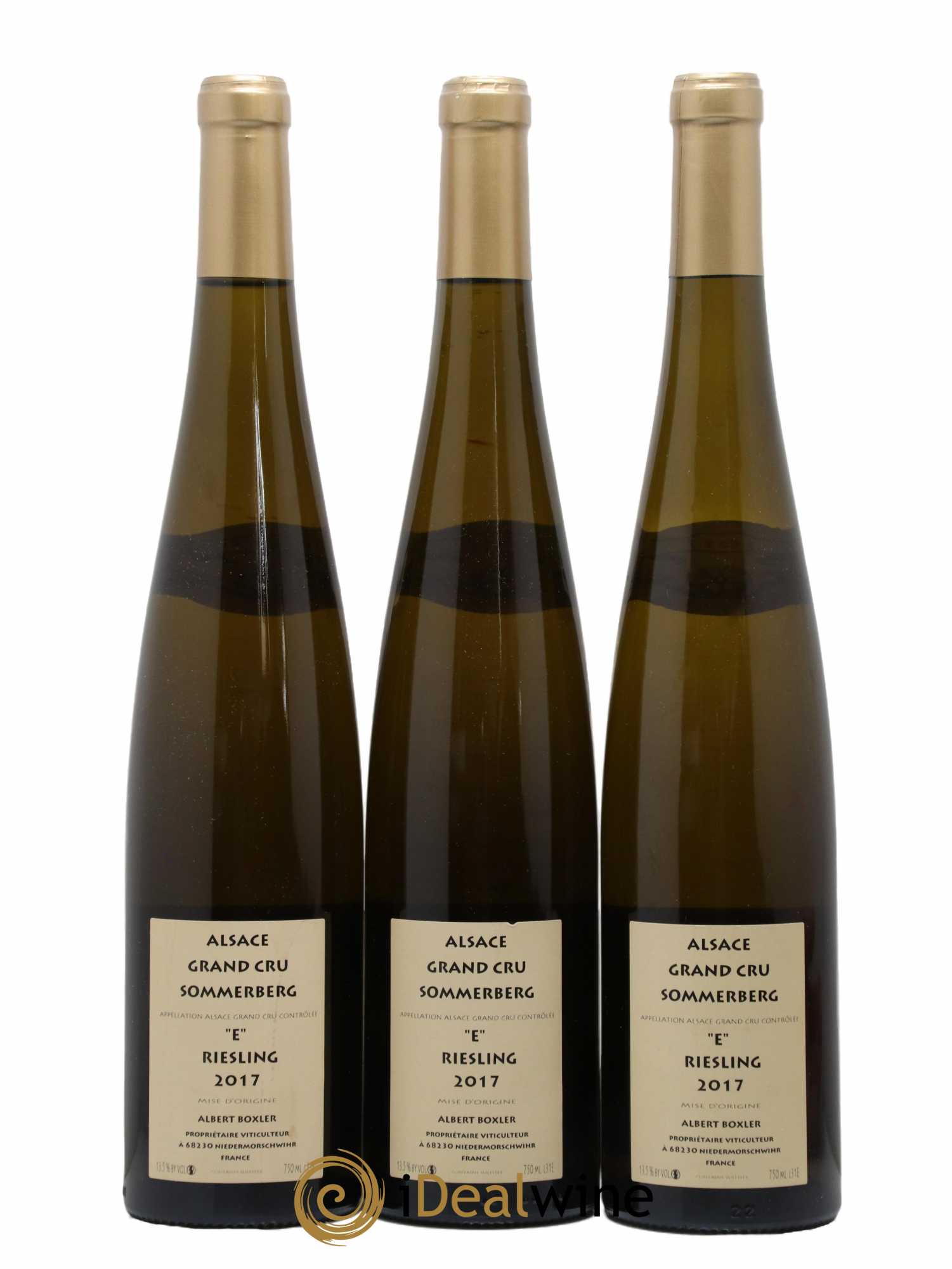 Alsace Riesling Grand Cru Sommerberg E Albert Boxler 2017 - Lot de 3 bouteilles - 1