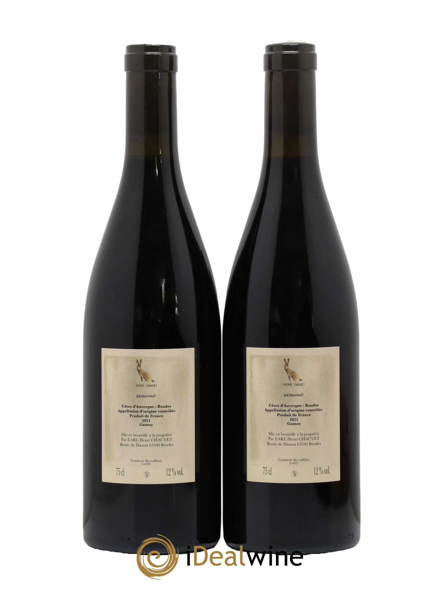 Côtes d'Auvergne Ensauvagés Henri Chauvet 2021 - Lot de 2 bouteilles - 1