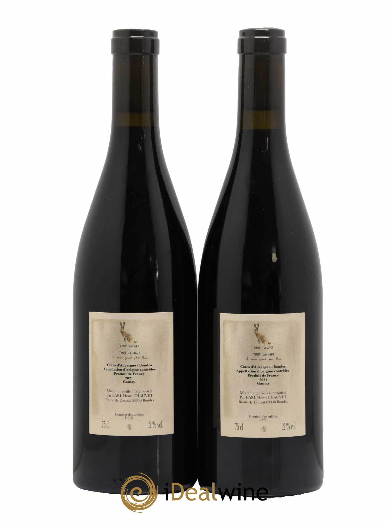 Côtes d'Auvergne Tout Là Haut Henri Chauvet 2021 - Lot de 2 bouteilles - 1