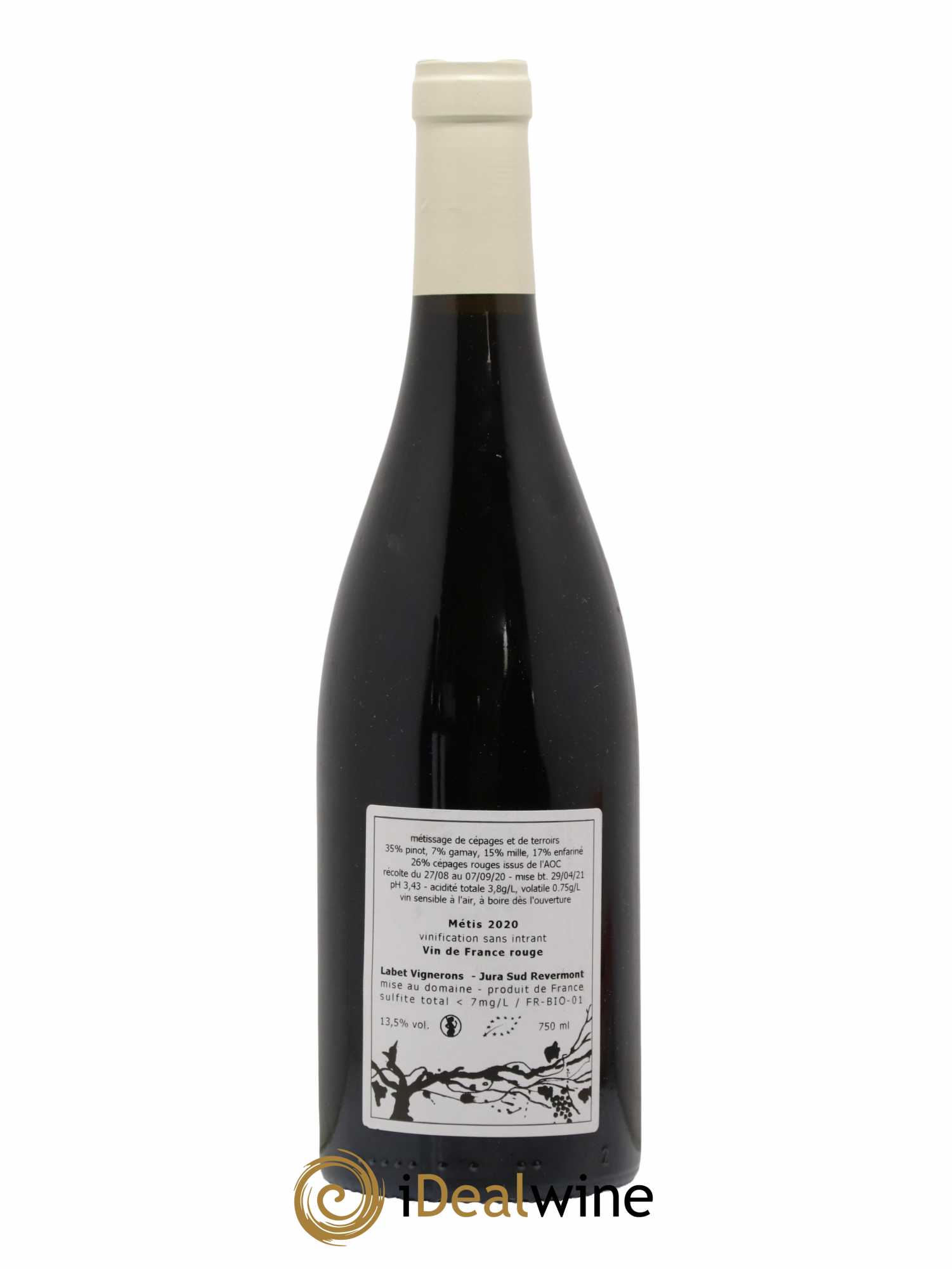 Vin de France Métis Romain - Julien  - Charline Labet 2020 - Lot de 1 bouteille - 1