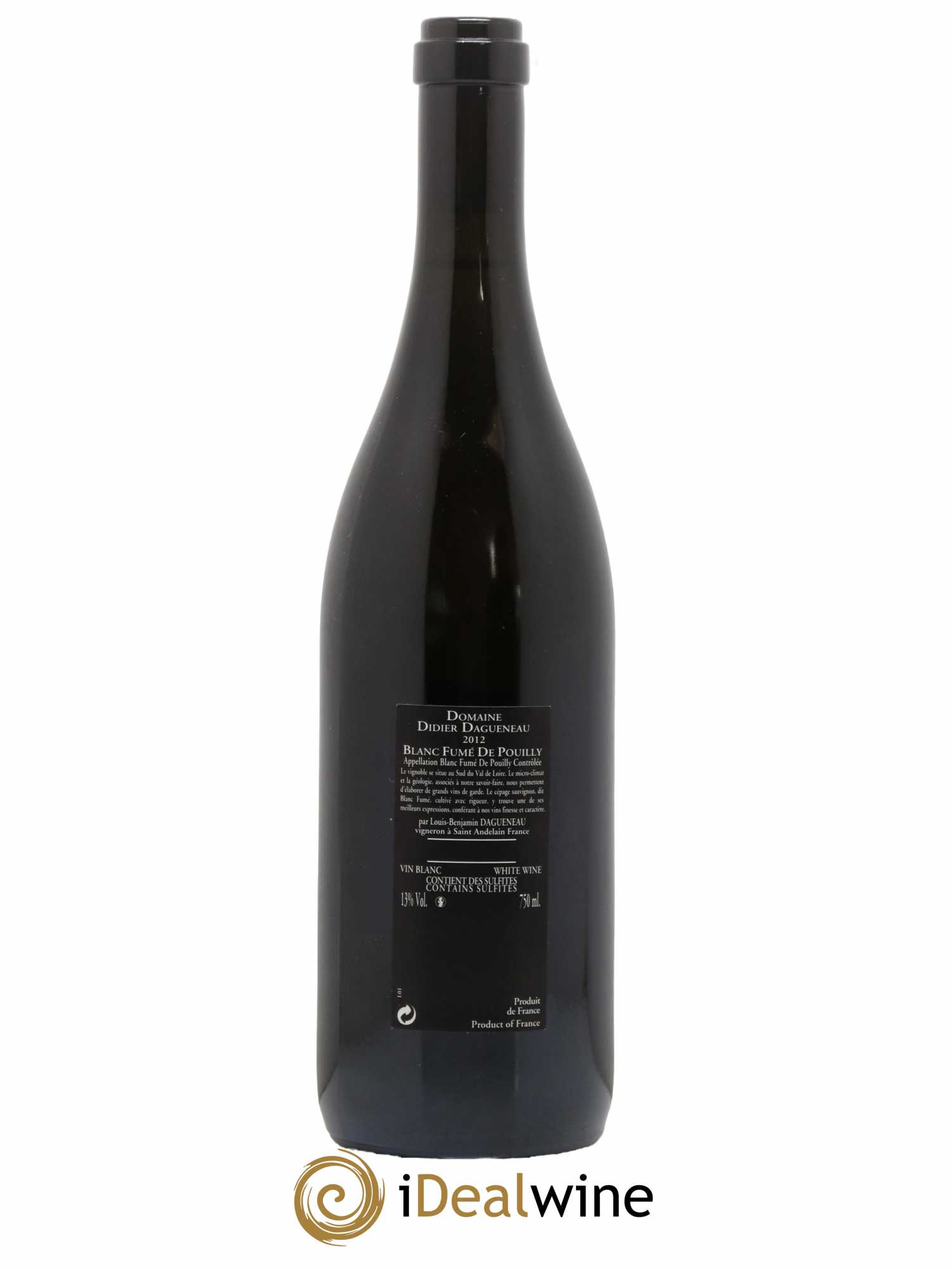 Vin de France (anciennement Pouilly-Fumé) Silex Dagueneau (Domaine Didier - Louis-Benjamin) 2012 - Lot de 1 bouteille - 1