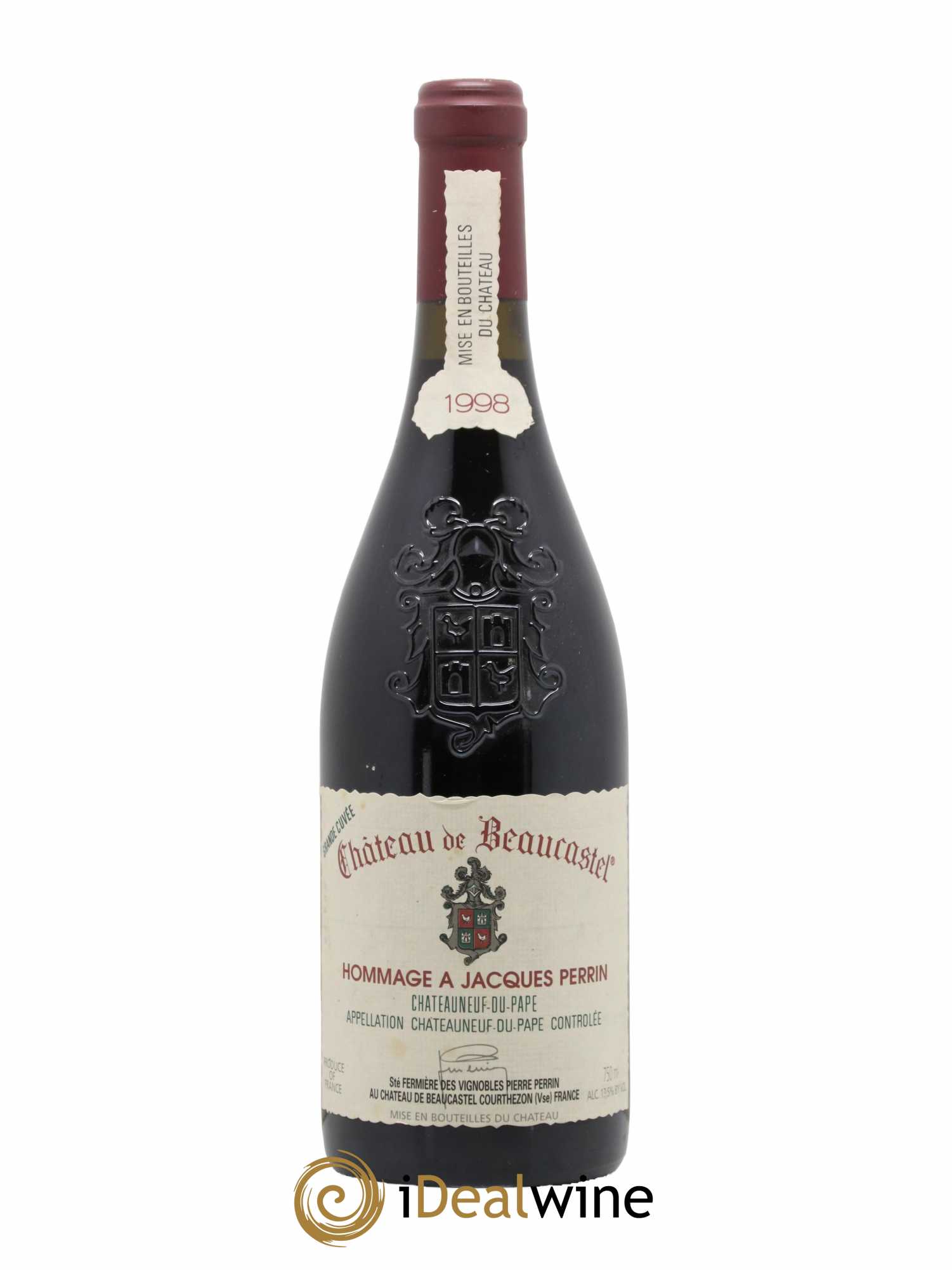 Châteauneuf-du-Pape Château de Beaucastel Hommage à Jacques Perrin Famille Perrin 1998 - Lot de 1 bouteille - 0
