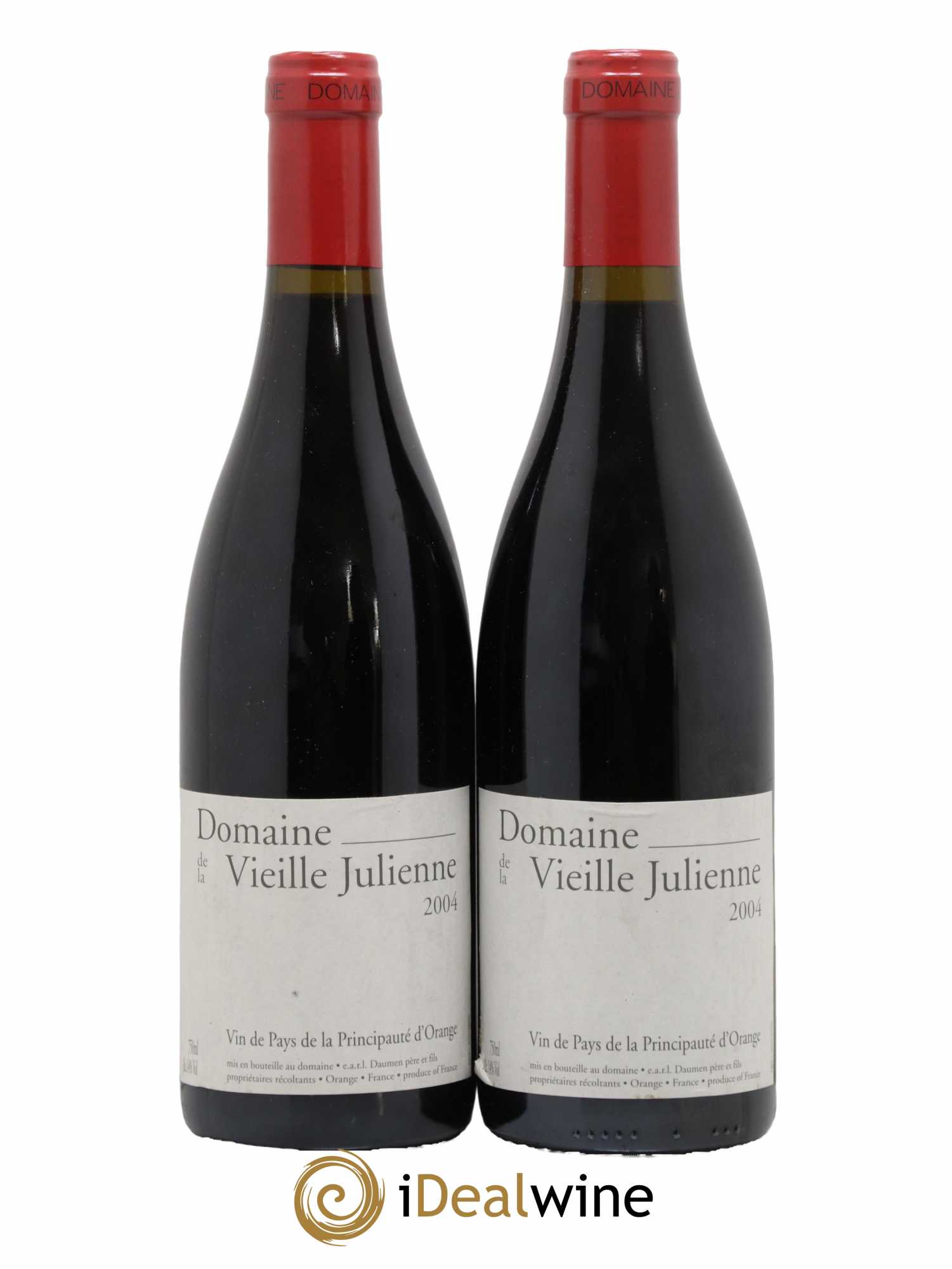 Rhône Vin de Pays De La Principauté D'Orange La Vieille Julienne 2004 - Lot de 2 bouteilles - 0