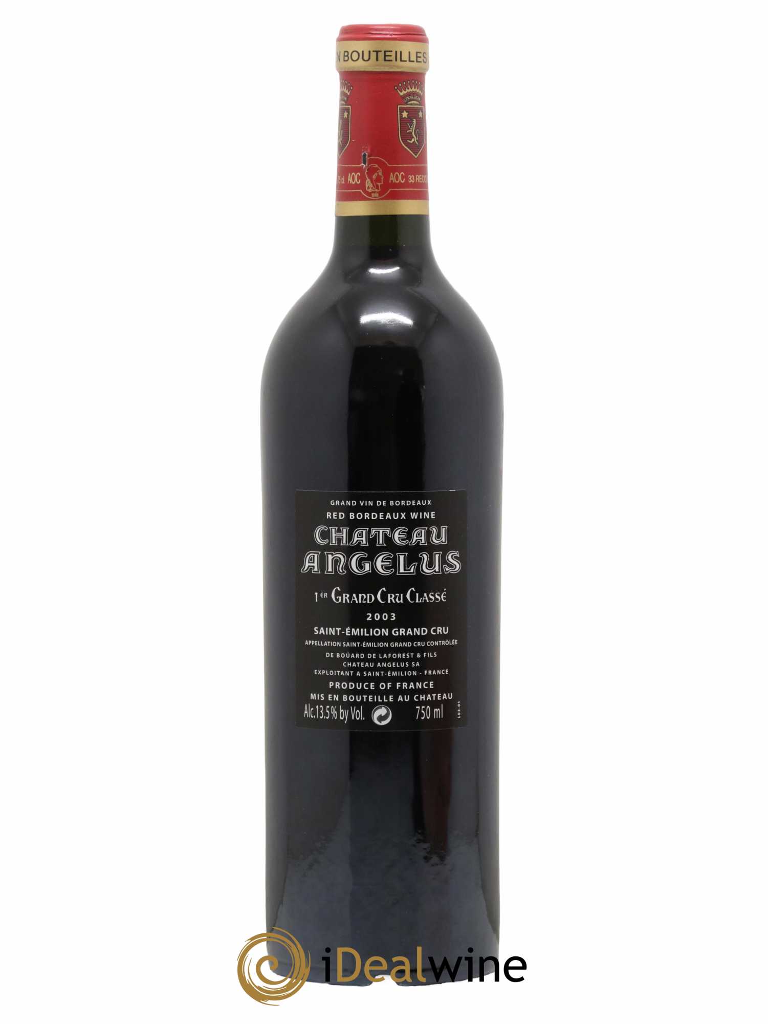 Château Angélus 1er Grand Cru Classé A 2003 - Lot de 1 bouteille - 1