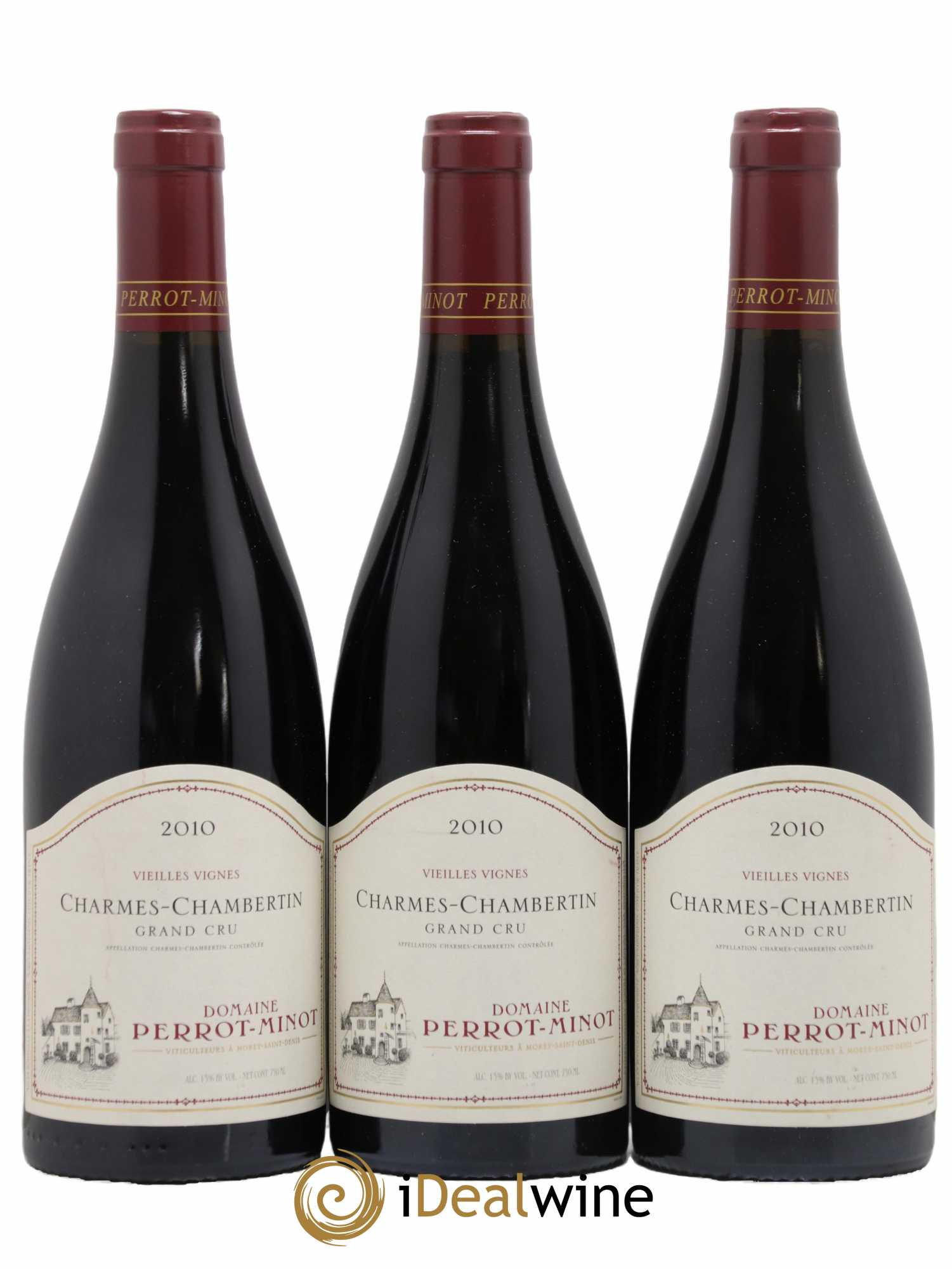 Charmes-Chambertin Grand Cru Vieilles Vignes Perrot-Minot 2010 - Lot de 3 bouteilles - 0