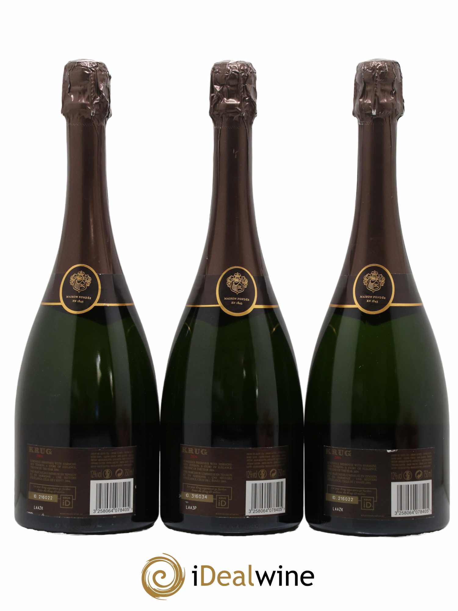 Vintage Krug 2004 - Lot de 3 bouteilles - 1