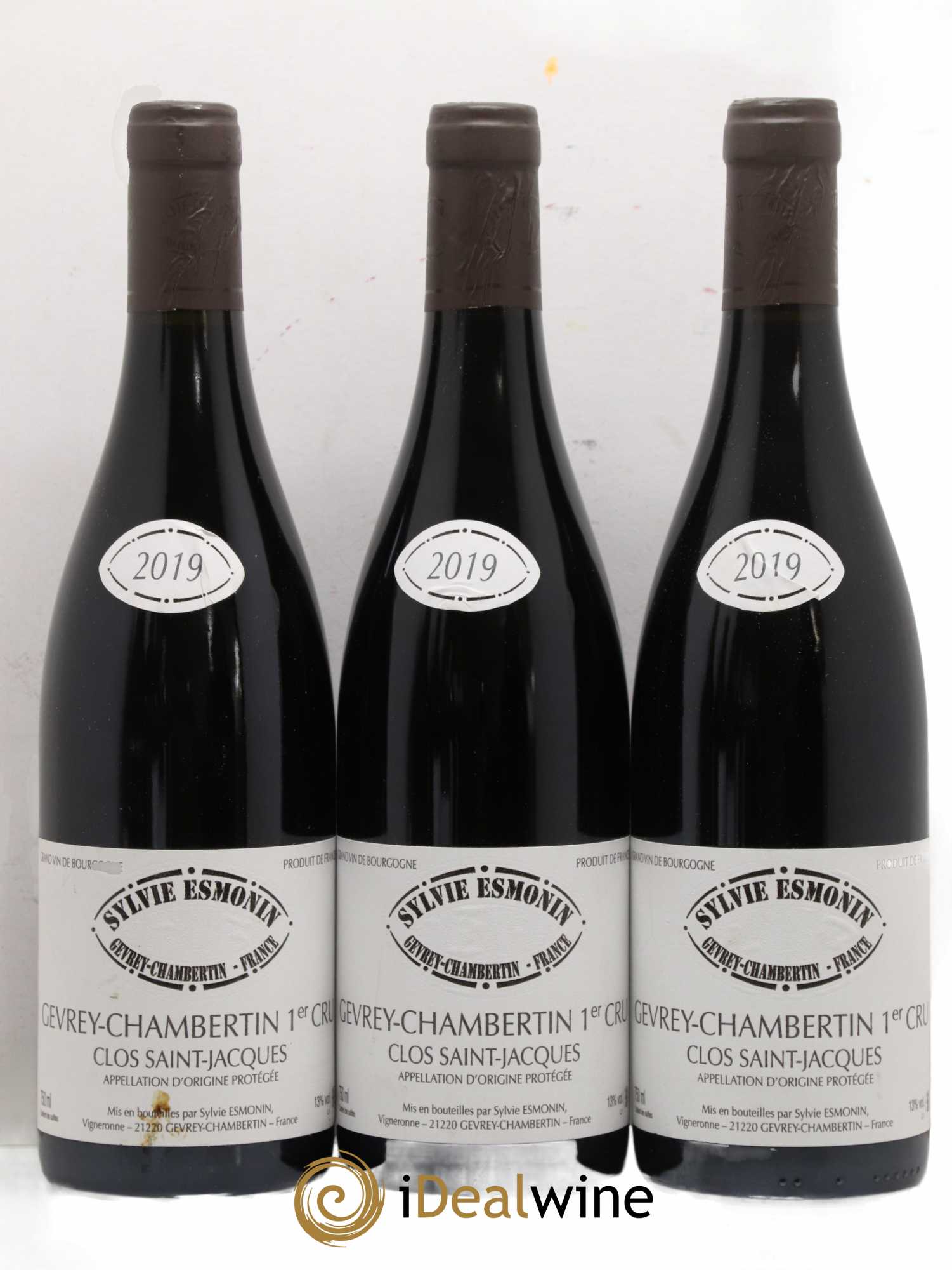 Gevrey-Chambertin 1er Cru Clos Saint Jacques Sylvie Esmonin 2019 - Lot de 3 bouteilles - 0