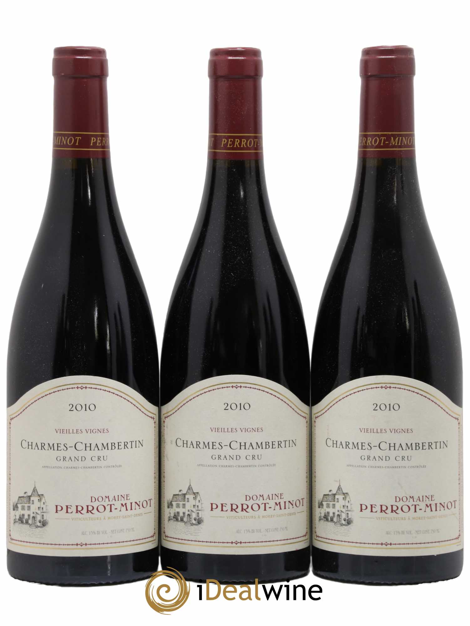Charmes-Chambertin Grand Cru Vieilles Vignes Perrot-Minot 2010 - Lot de 3 bouteilles - 0