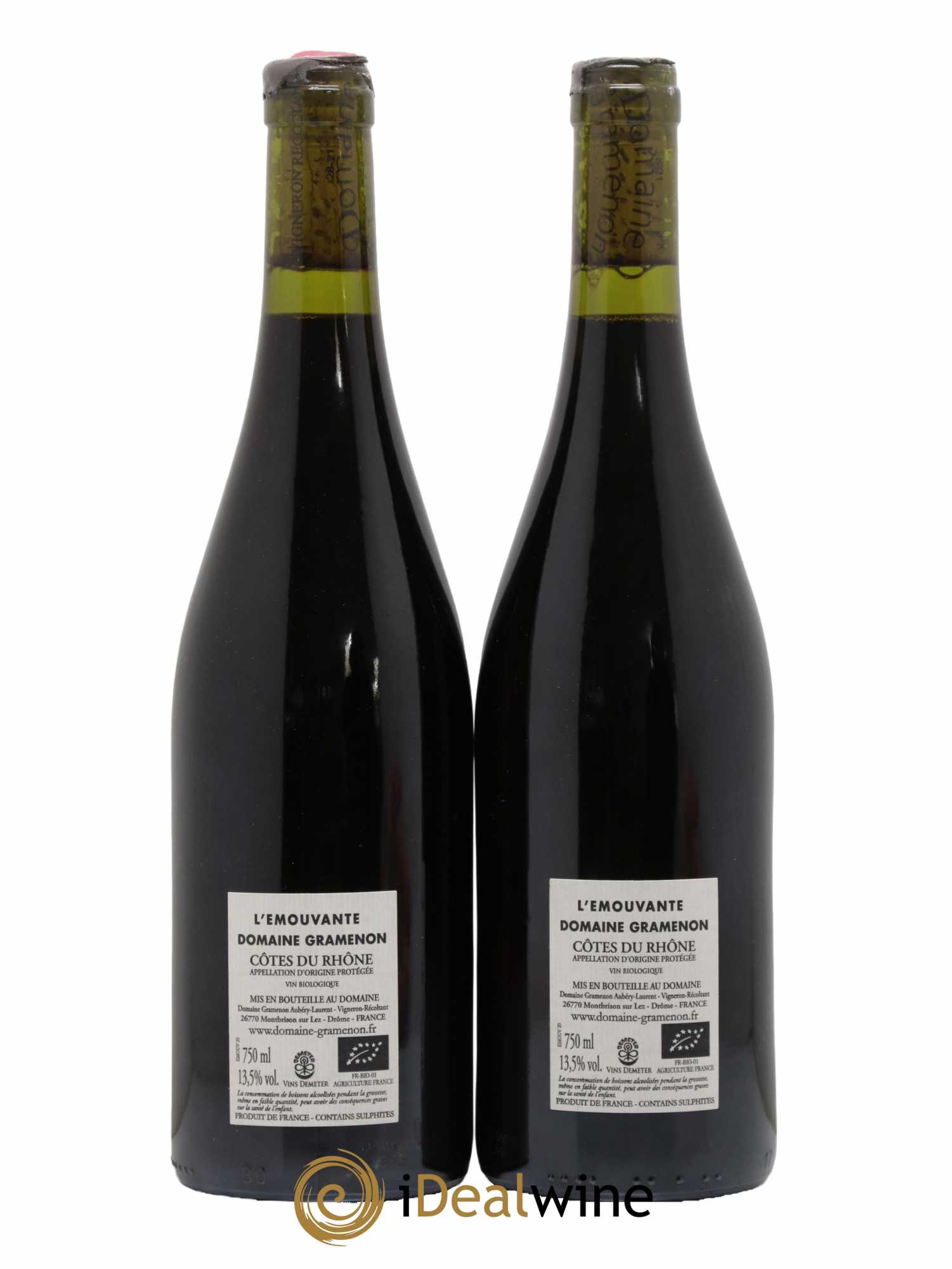 Côtes-du-Rhône L'émouvante Gramenon (Domaine) 2020 - Lot de 2 bouteilles - 1