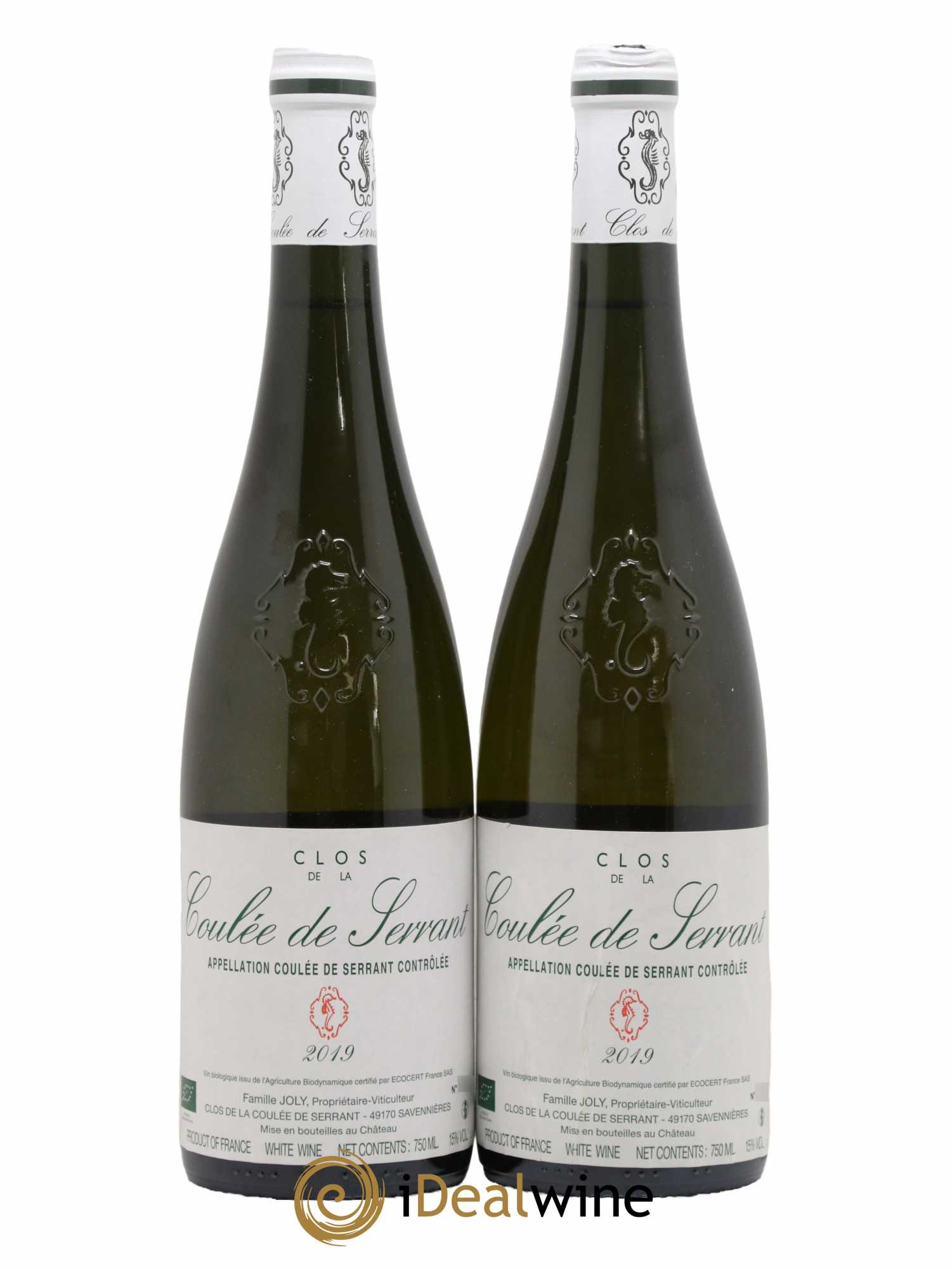 Savennières Clos de la Coulée de Serrant Vignobles de la Coulée de Serrant - Nicolas Joly 2019 - Lot de 2 bouteilles - 0
