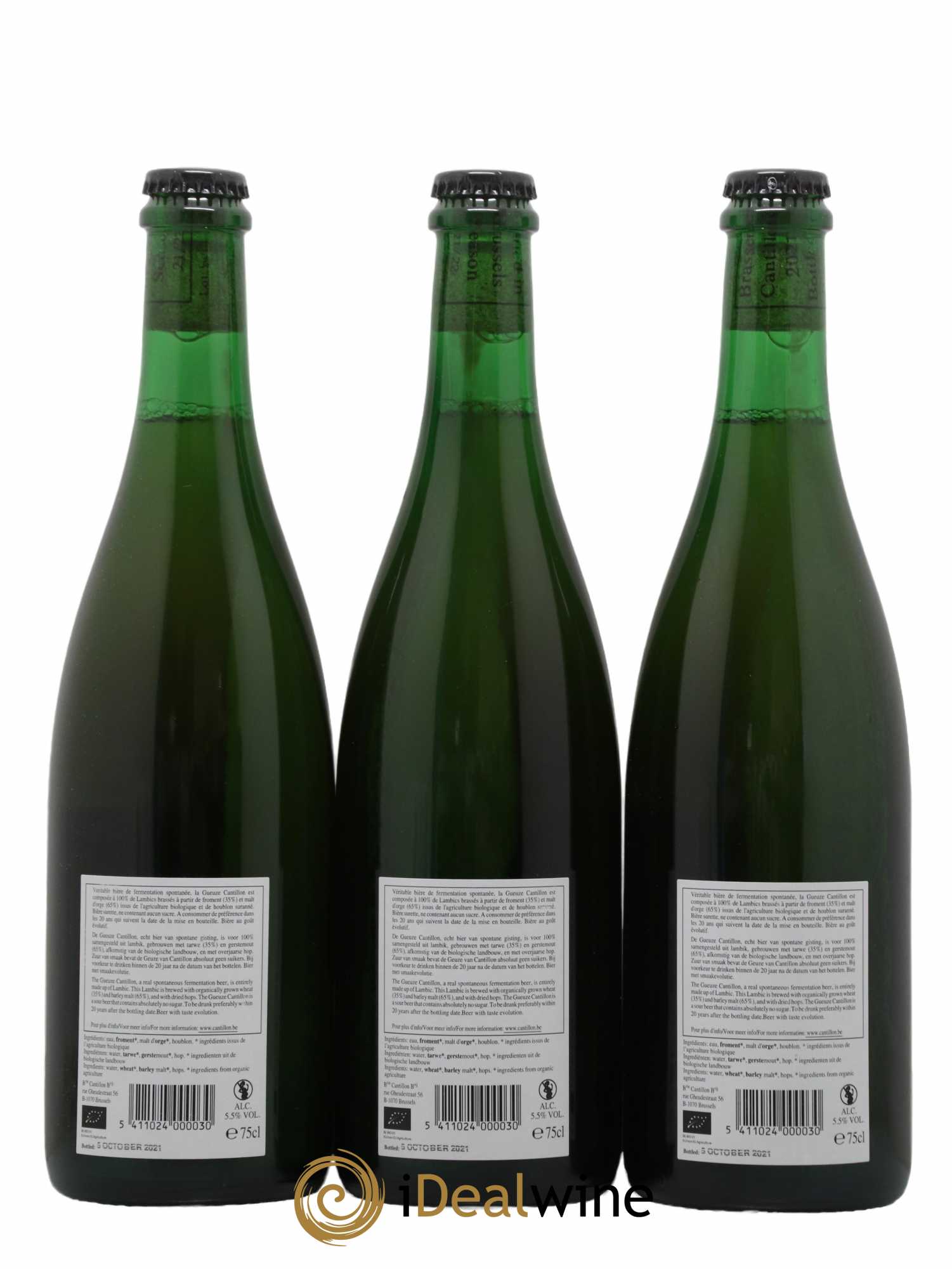 Bière Gueuze 100% Lambic Maison Cantillon - Lot de 3 bouteilles - 1