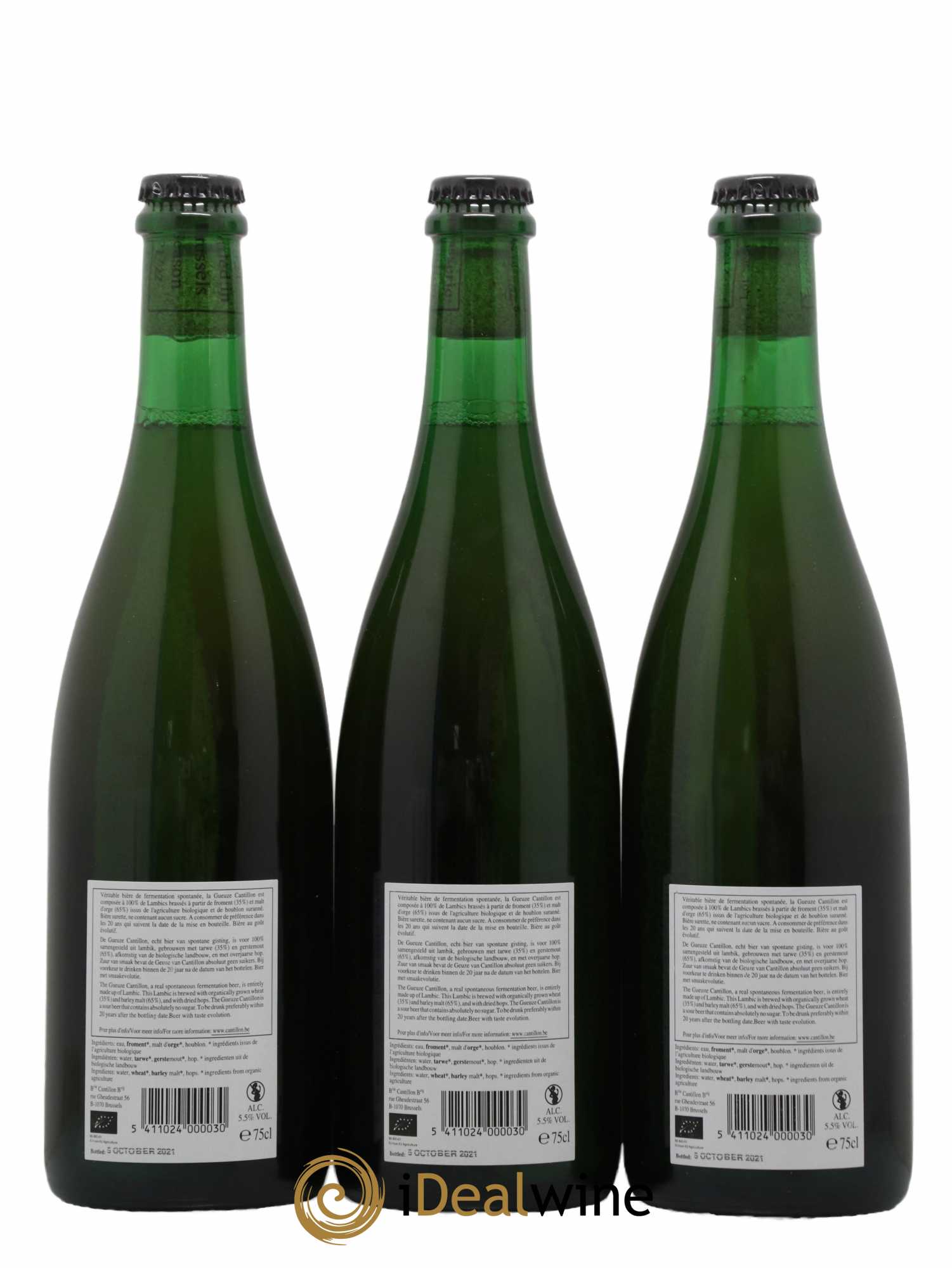 Bière Gueuze 100% Lambic Maison Cantillon - Lot de 3 bouteilles - 1