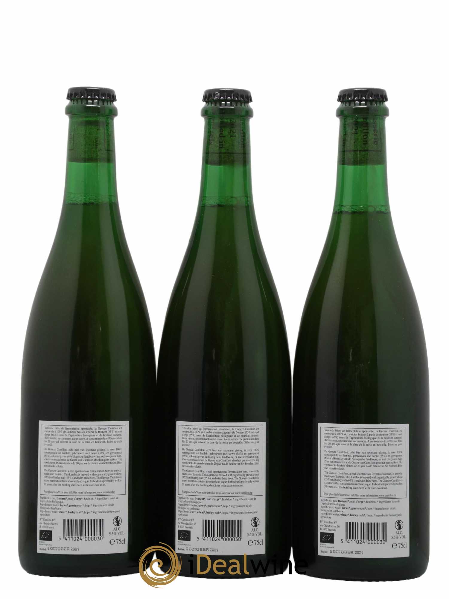 Bière Gueuze 100% Lambic Maison Cantillon - Lot de 3 bouteilles - 1