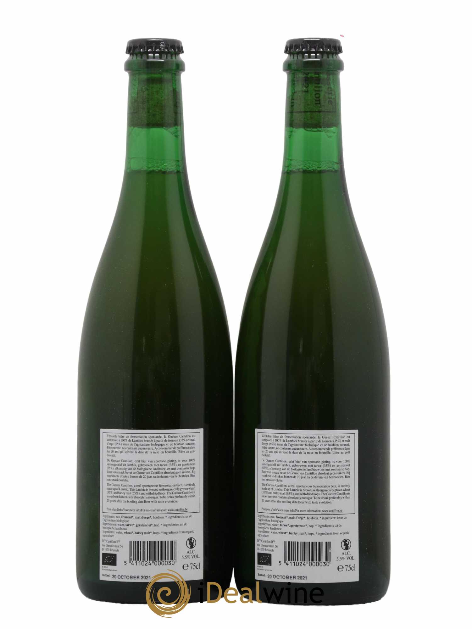 Bière Gueuze 100% Lambic Maison Cantillon - Lot de 2 bouteilles - 1