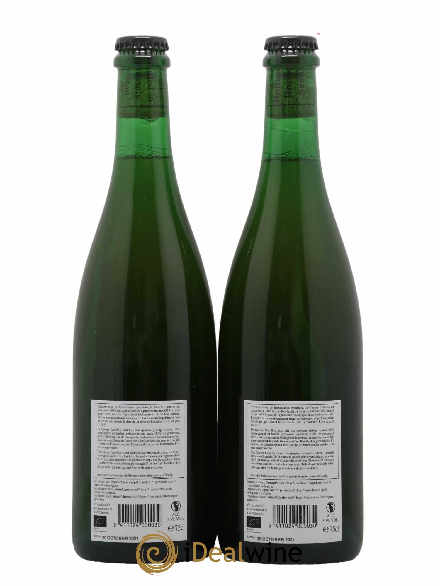 Bière Gueuze 100% Lambic Maison Cantillon - Lot de 2 bouteilles - 1
