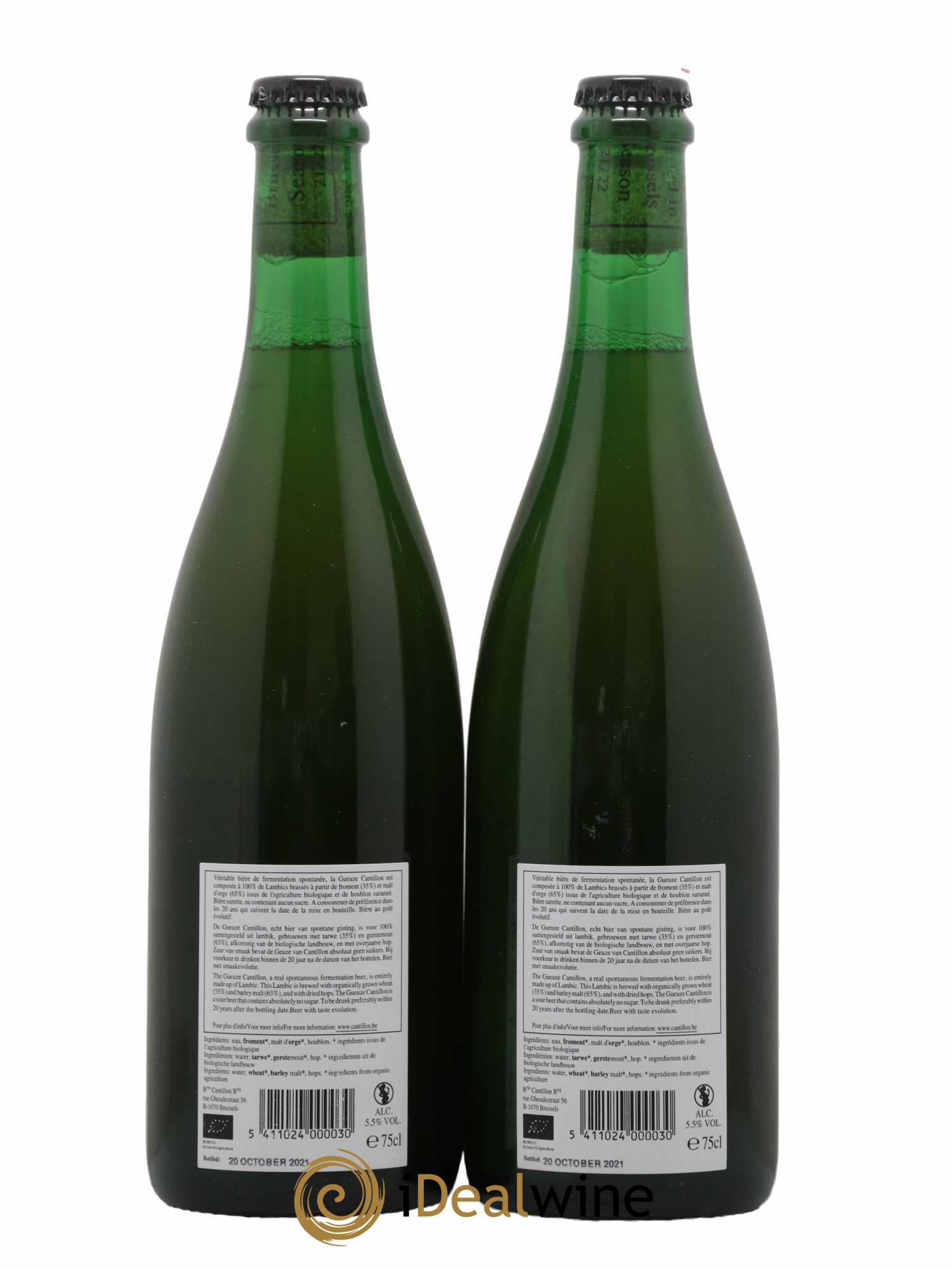Bière Gueuze 100% Lambic Maison Cantillon - Lot de 2 bouteilles - 1