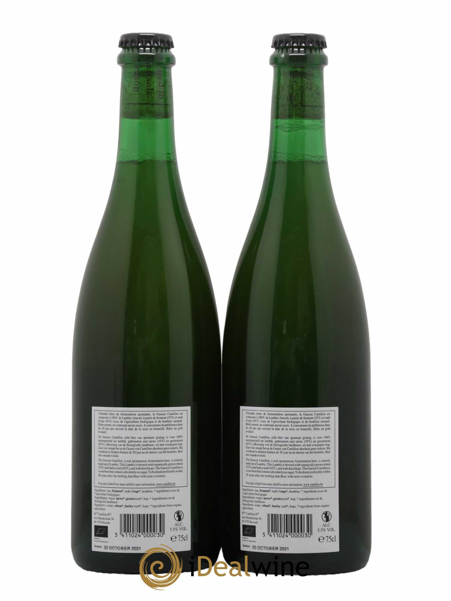 Bière Gueuze 100% Lambic Maison Cantillon - Lot de 2 bouteilles - 1