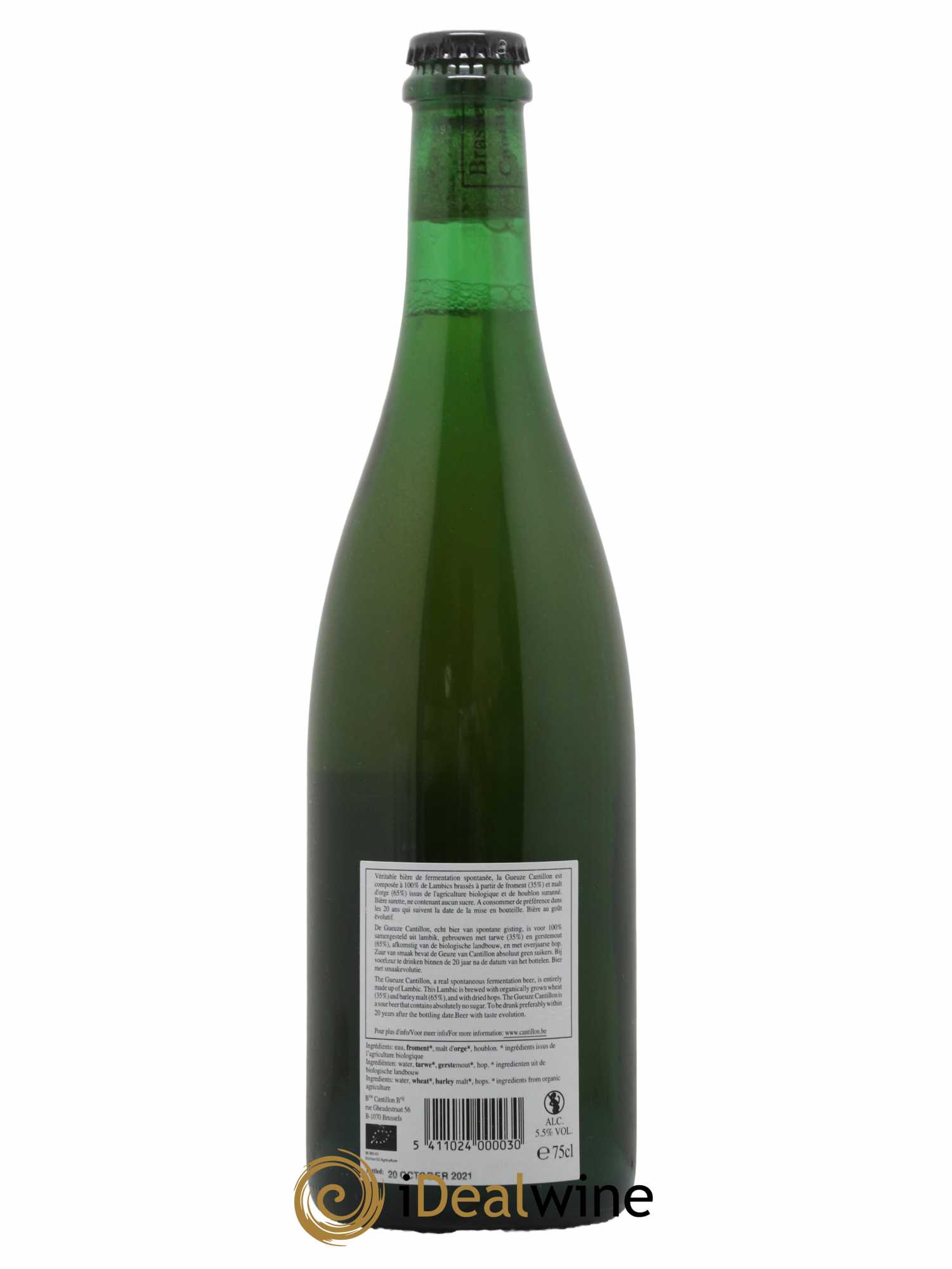 Bière Gueuze 100% Lambic Maison Cantillon - Lot de 1 bouteille - 1