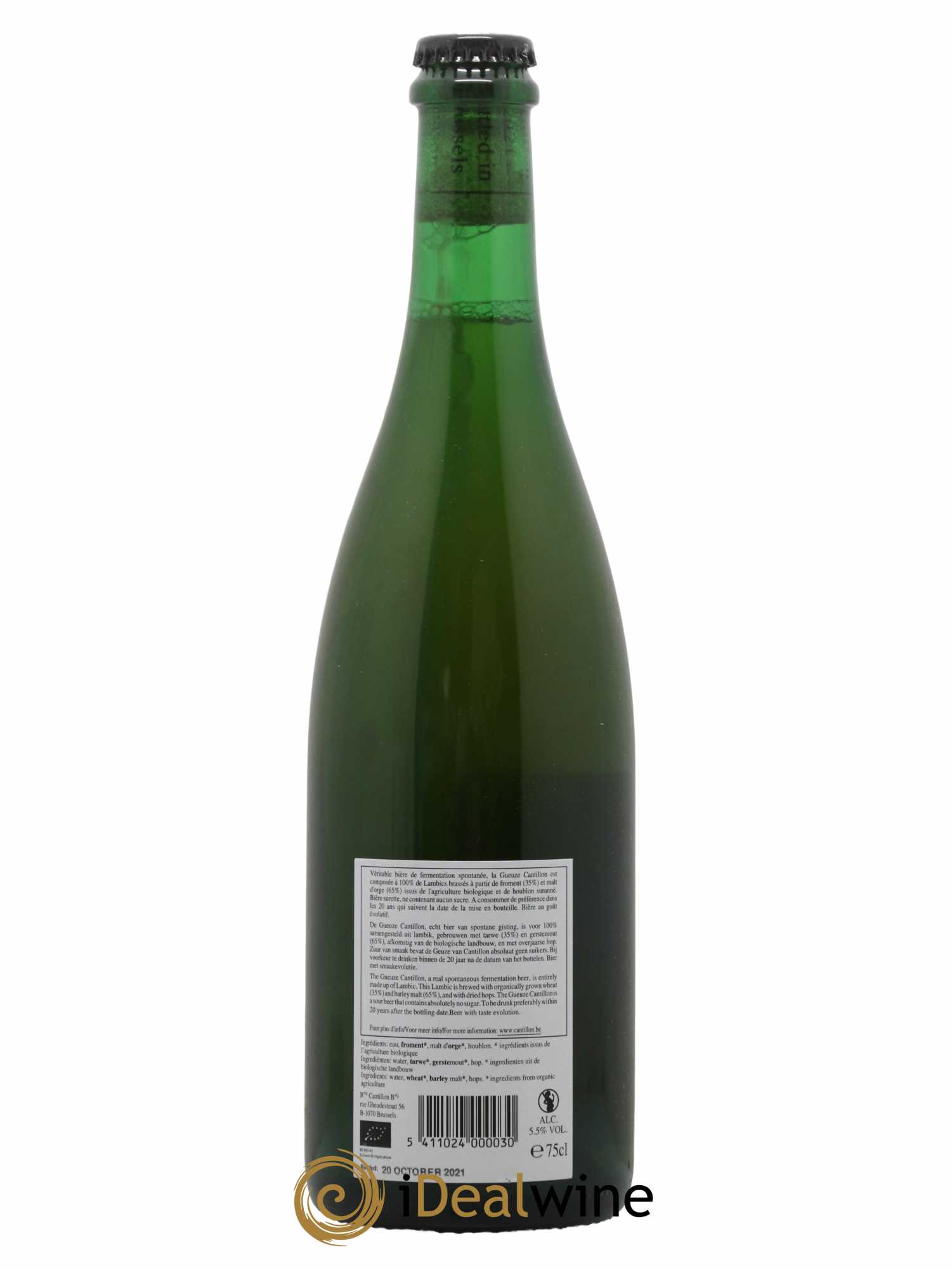 Bière Gueuze 100% Lambic Maison Cantillon - Lot de 1 bouteille - 1
