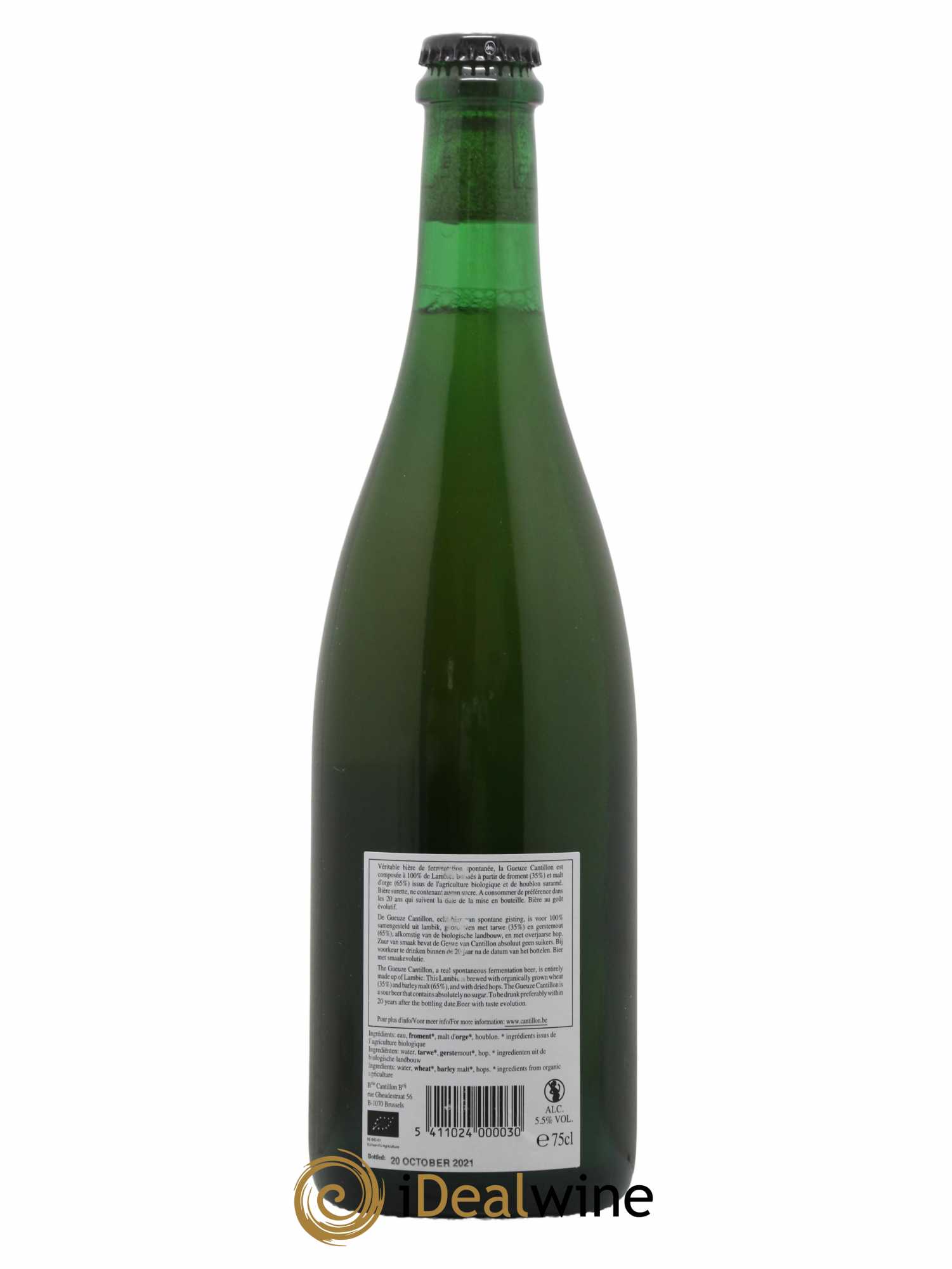 Bière Gueuze 100% Lambic Maison Cantillon - Lot de 1 bouteille - 1