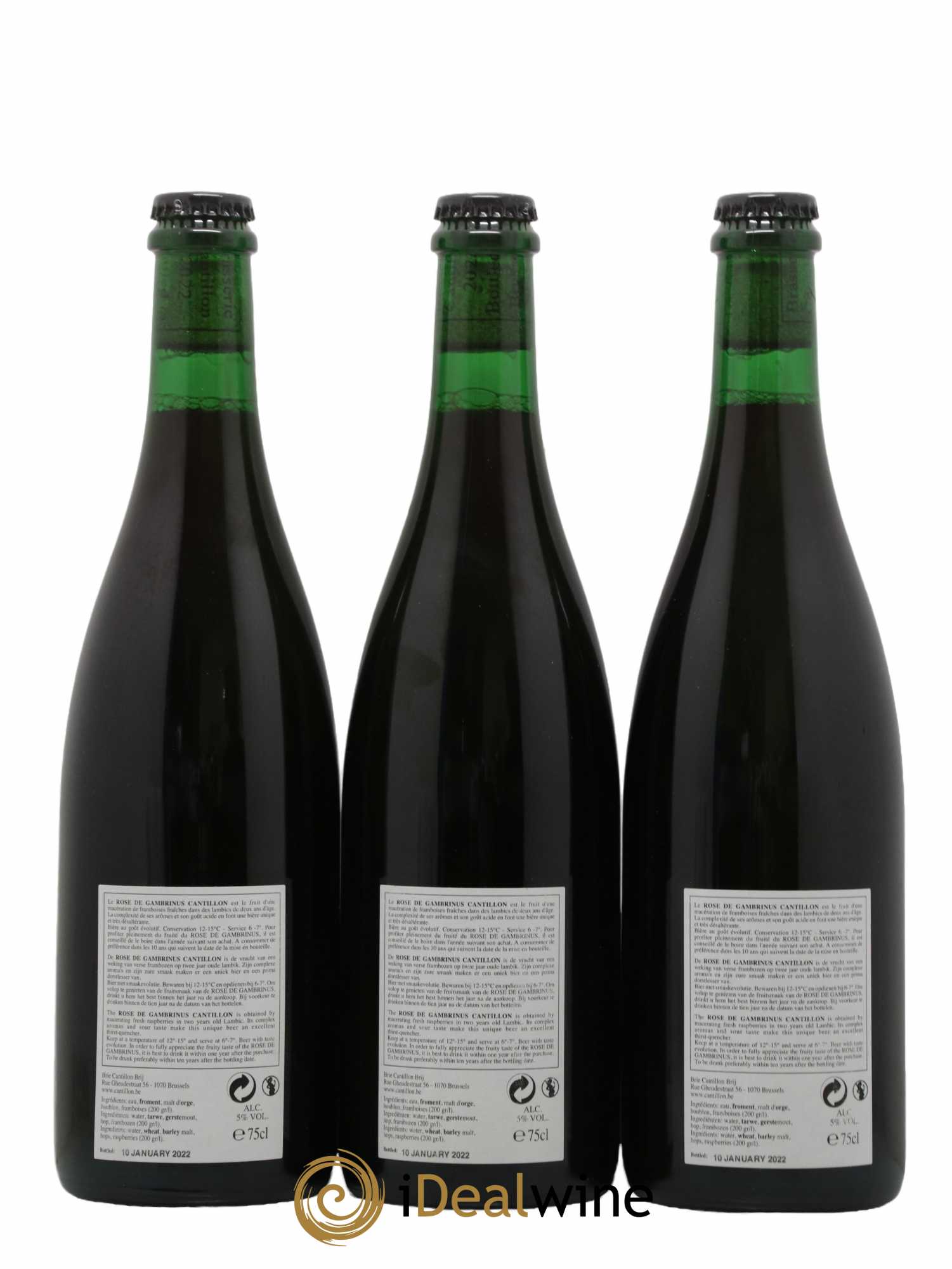 Bière Bière Rosé de Gambrinus Maison Cantillon - Lot de 3 bouteilles - 1