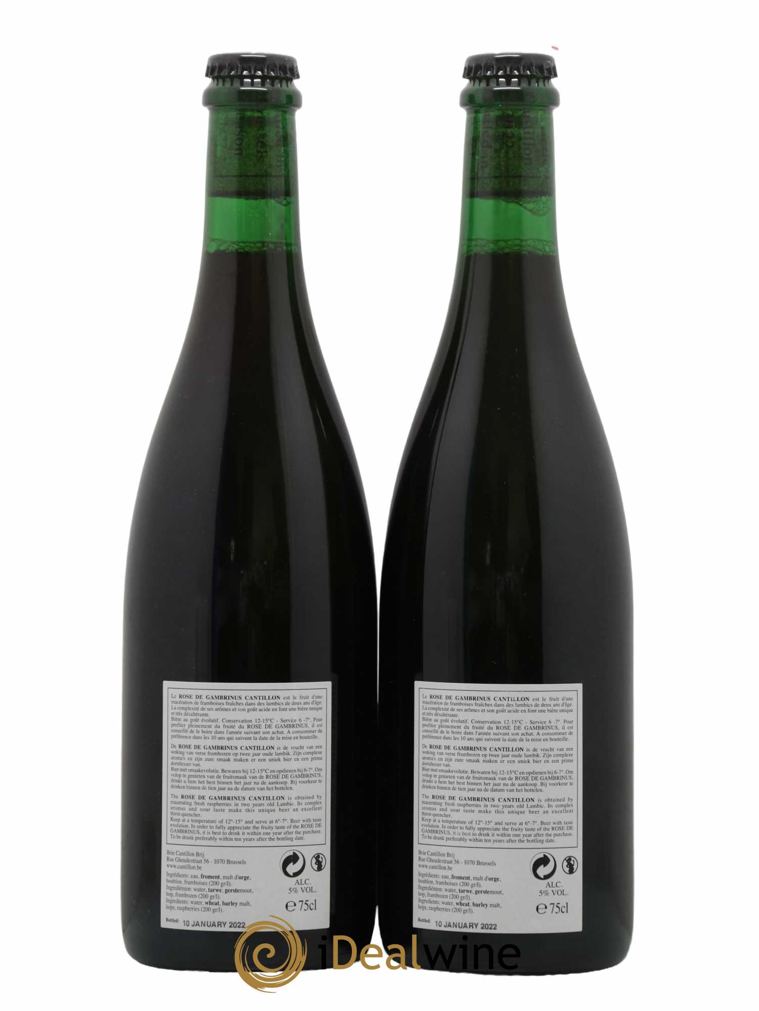 Bière Bière Rosé de Gambrinus Maison Cantillon - Lot de 2 bouteilles - 1