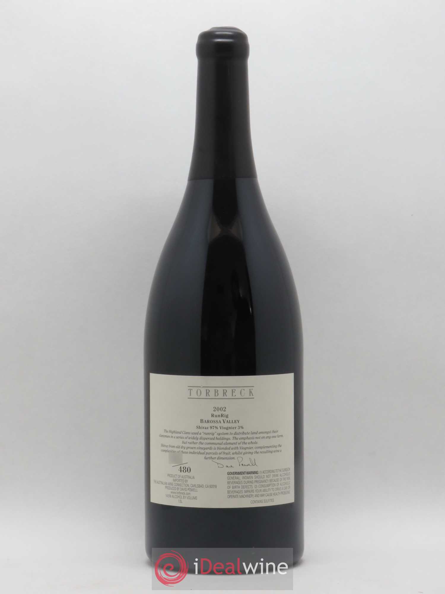 Barossa Valley Torbreck Runrig 2002 - Lot de 1 magnum - 1