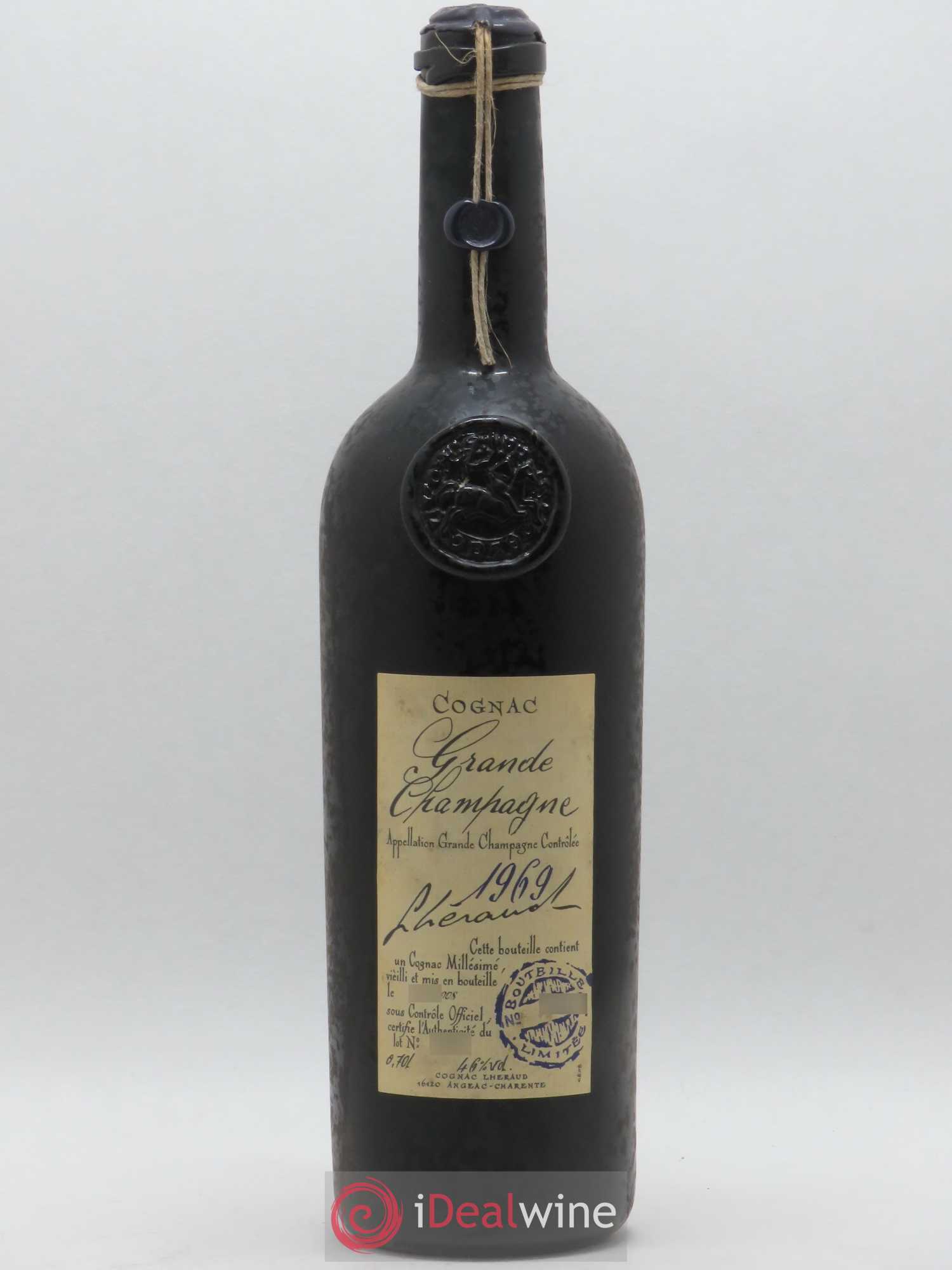 Cognac Grande Champagne Guy Lherault 1969 - Posten von 1 Flasche - 0