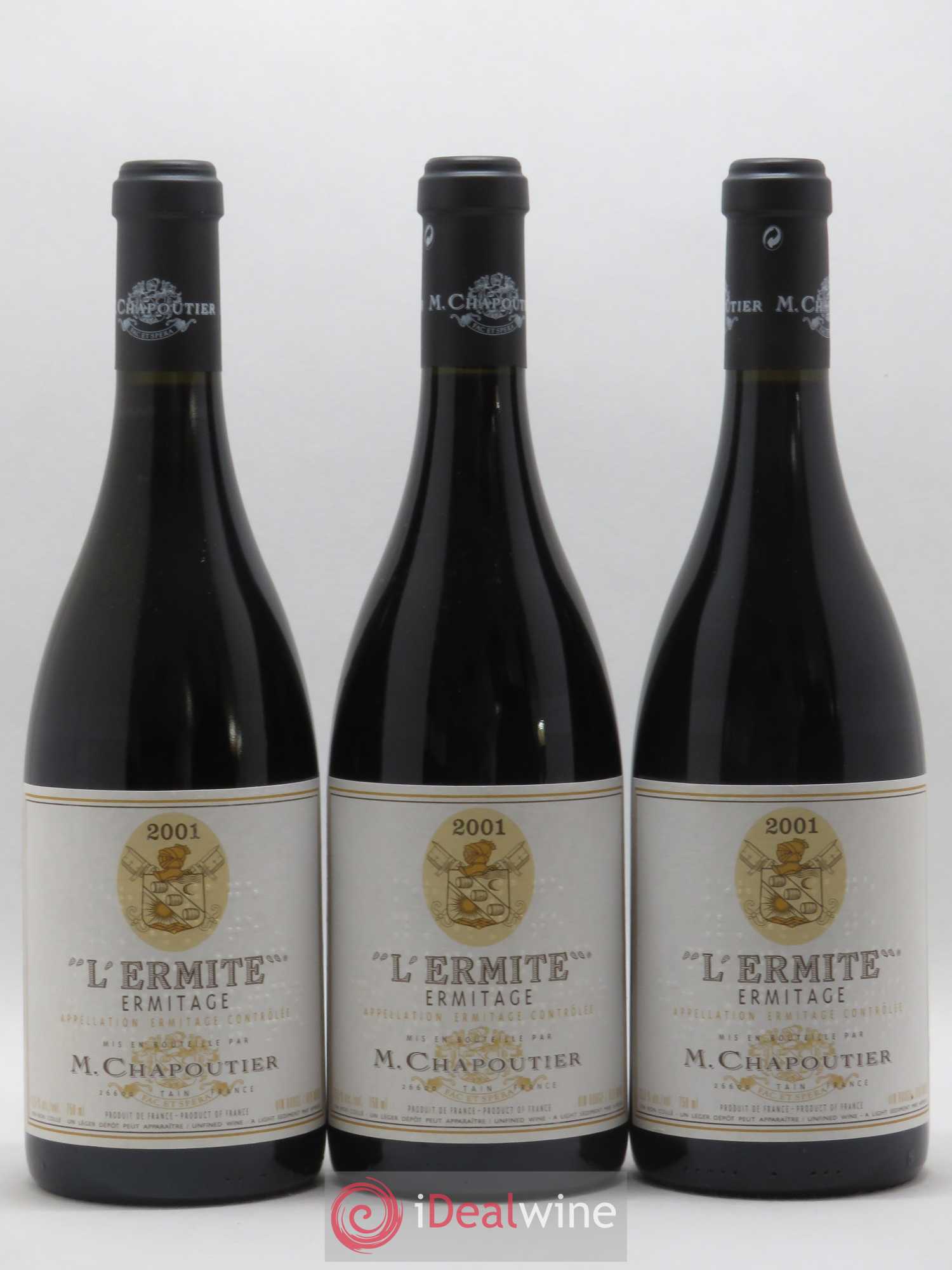 Hermitage Ermitage l'Ermite Chapoutier 2001 - Lot de 6 bouteilles - 1