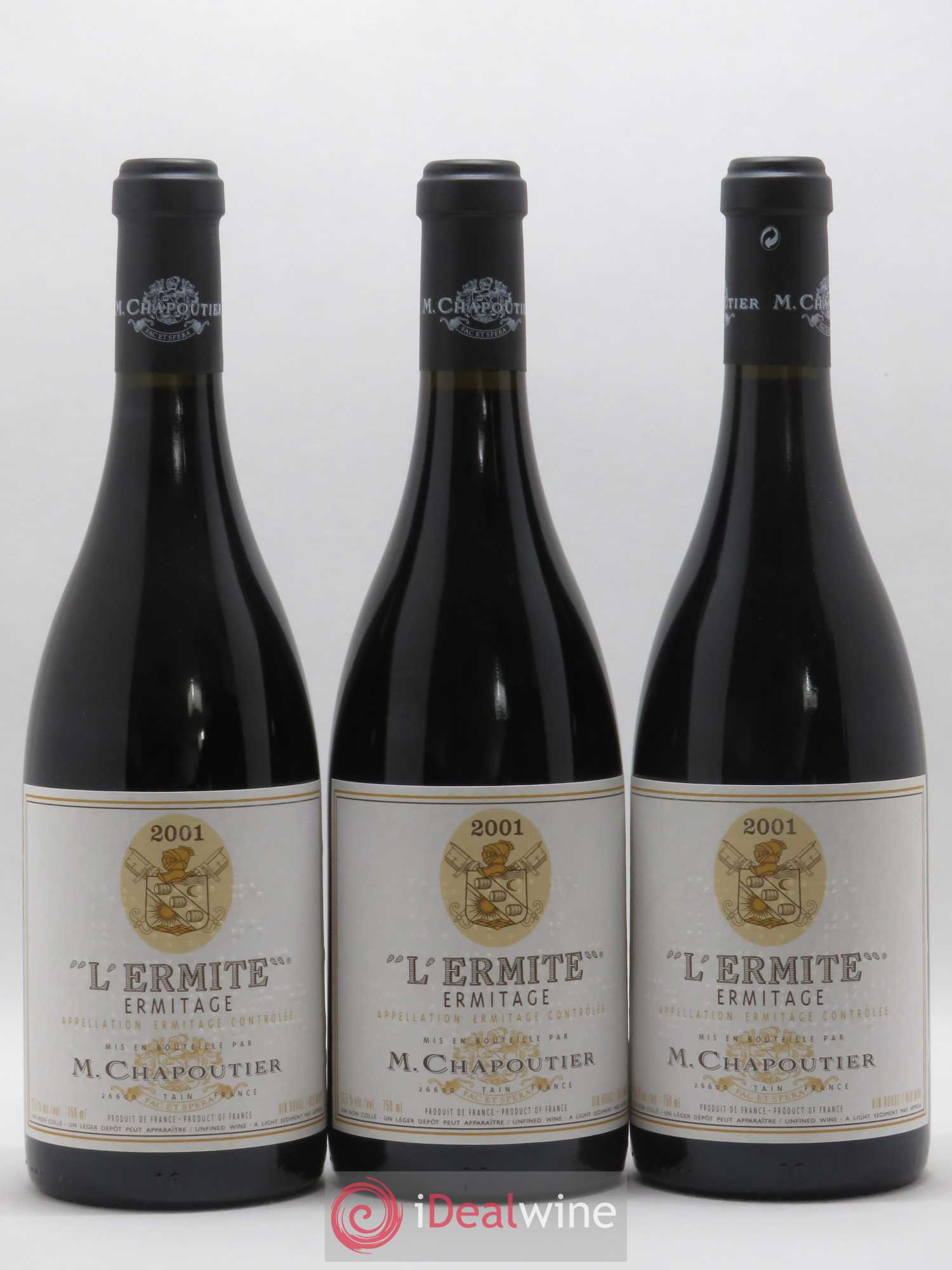 Hermitage Ermitage l'Ermite Chapoutier 2001 - Lot de 6 bouteilles - 2