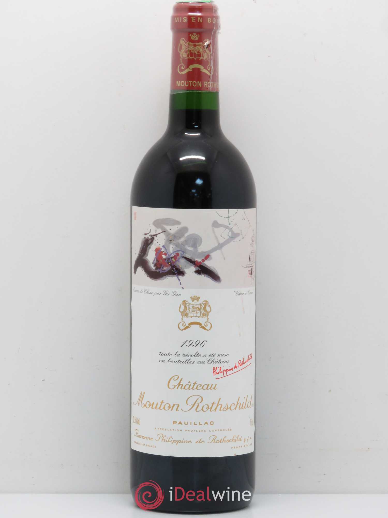 Château Mouton Rothschild 1er Grand Cru Classé 1996 - Lot de 1 bouteille - 0